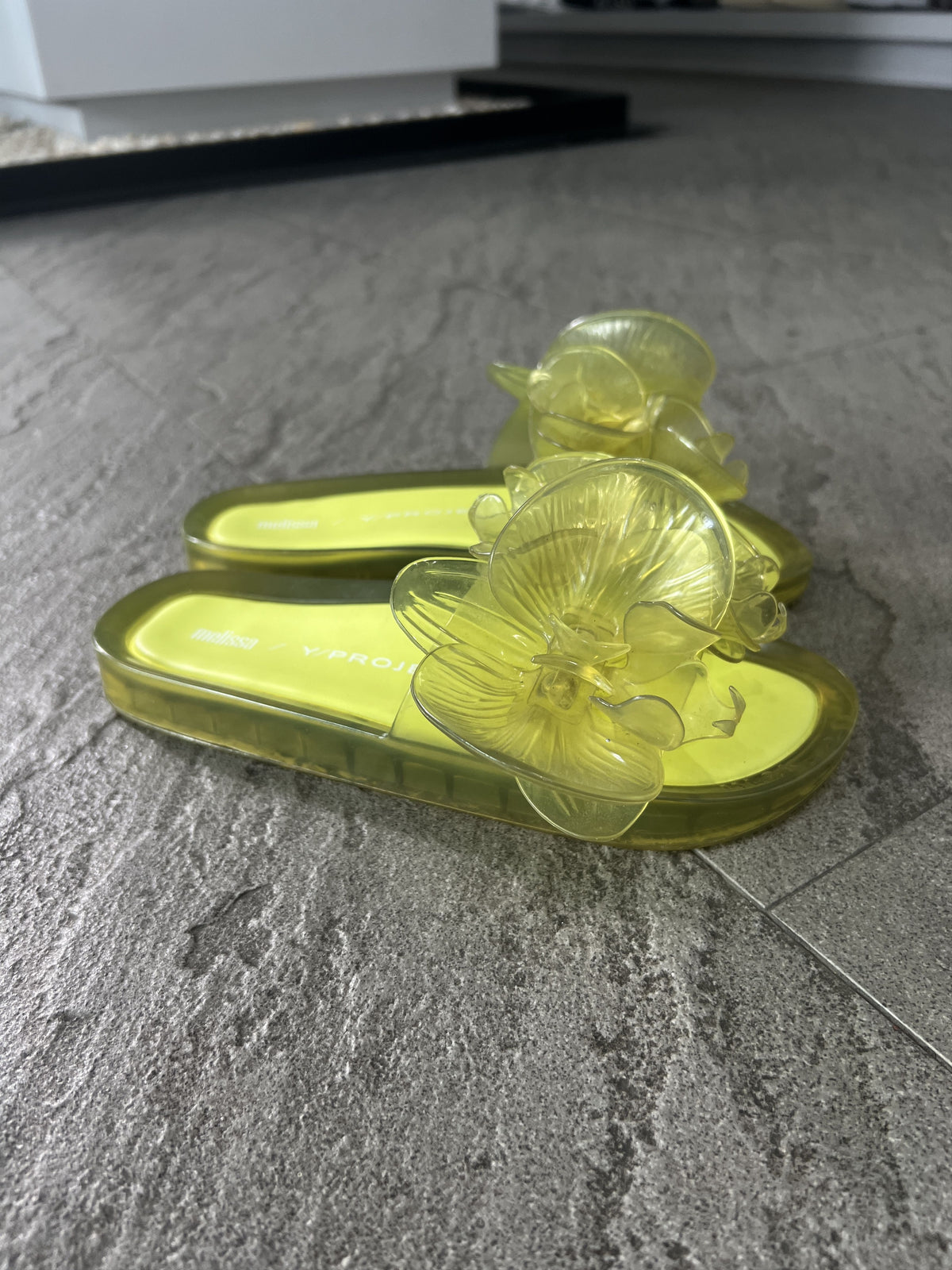 Melissa Y/Project Orchid Jelly Slides Yellow EU38
