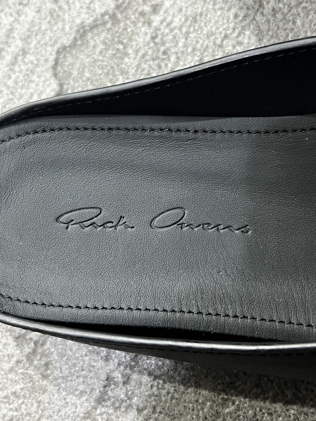 Rick Owens SS26 Ballerina Mule Flats Black Square Toe EU 38