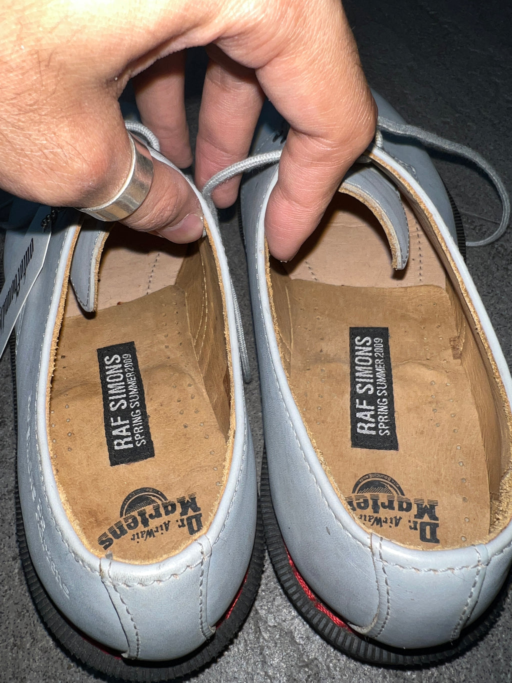 Raf Simons x Dr. Martens SS09 3-Eye Derby Shoes Bone UK 6.5