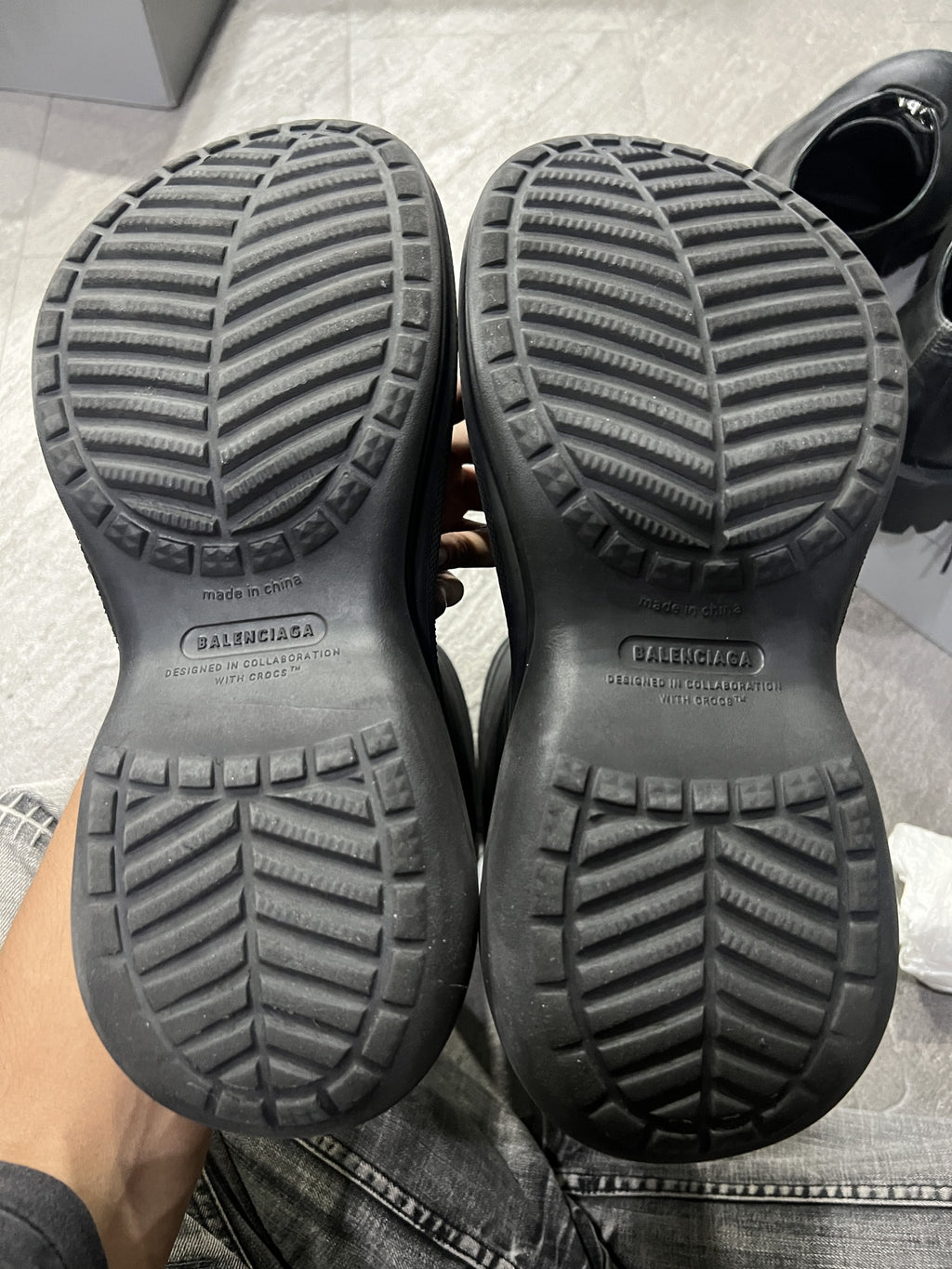 Balenciaga x Crocs Pouf Rain Boots Black Rubber EU 43