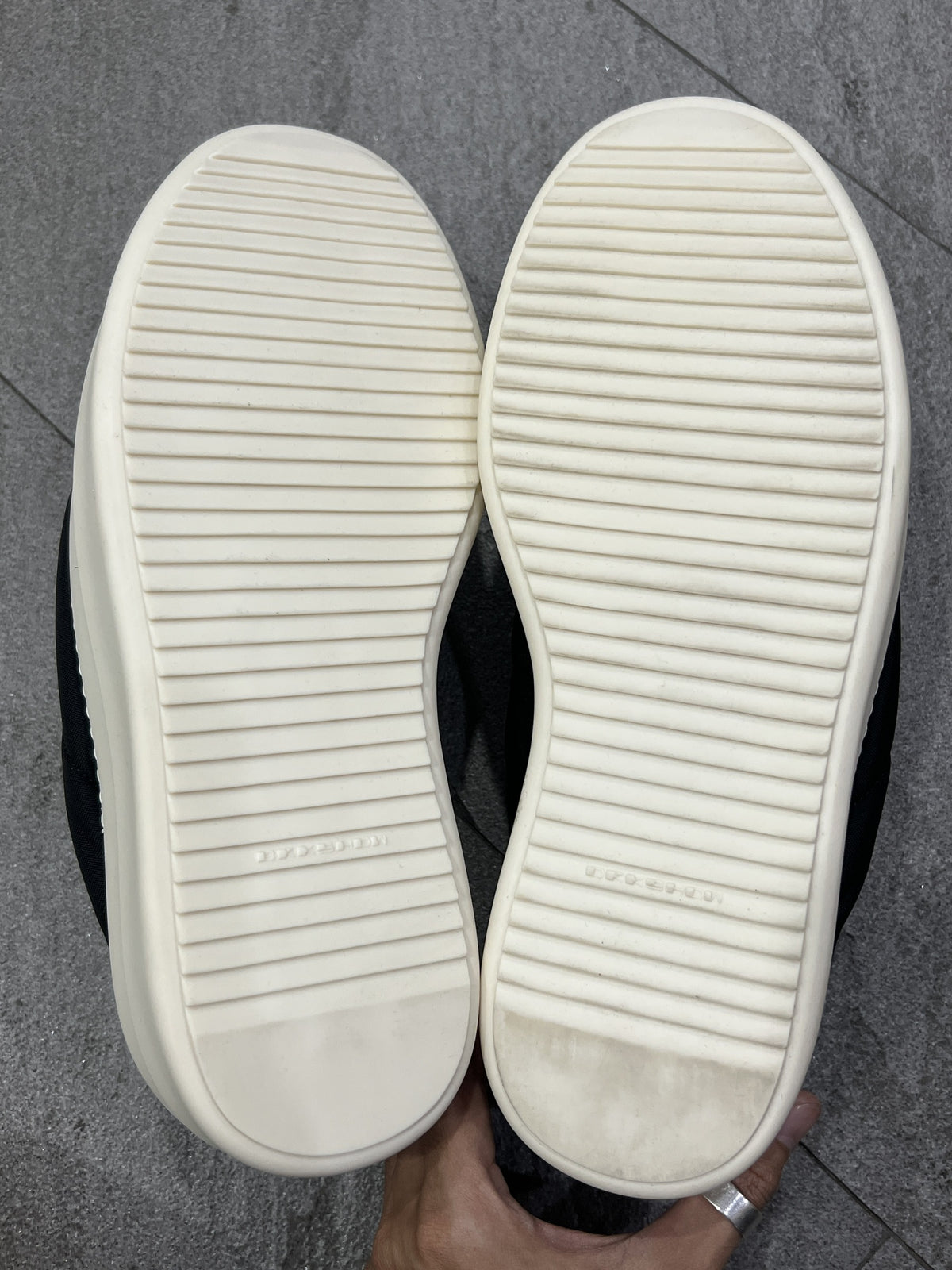 Rick Owens DRKSHDW Puffer Slip-On Low Sneakers Black / Milk EU 44