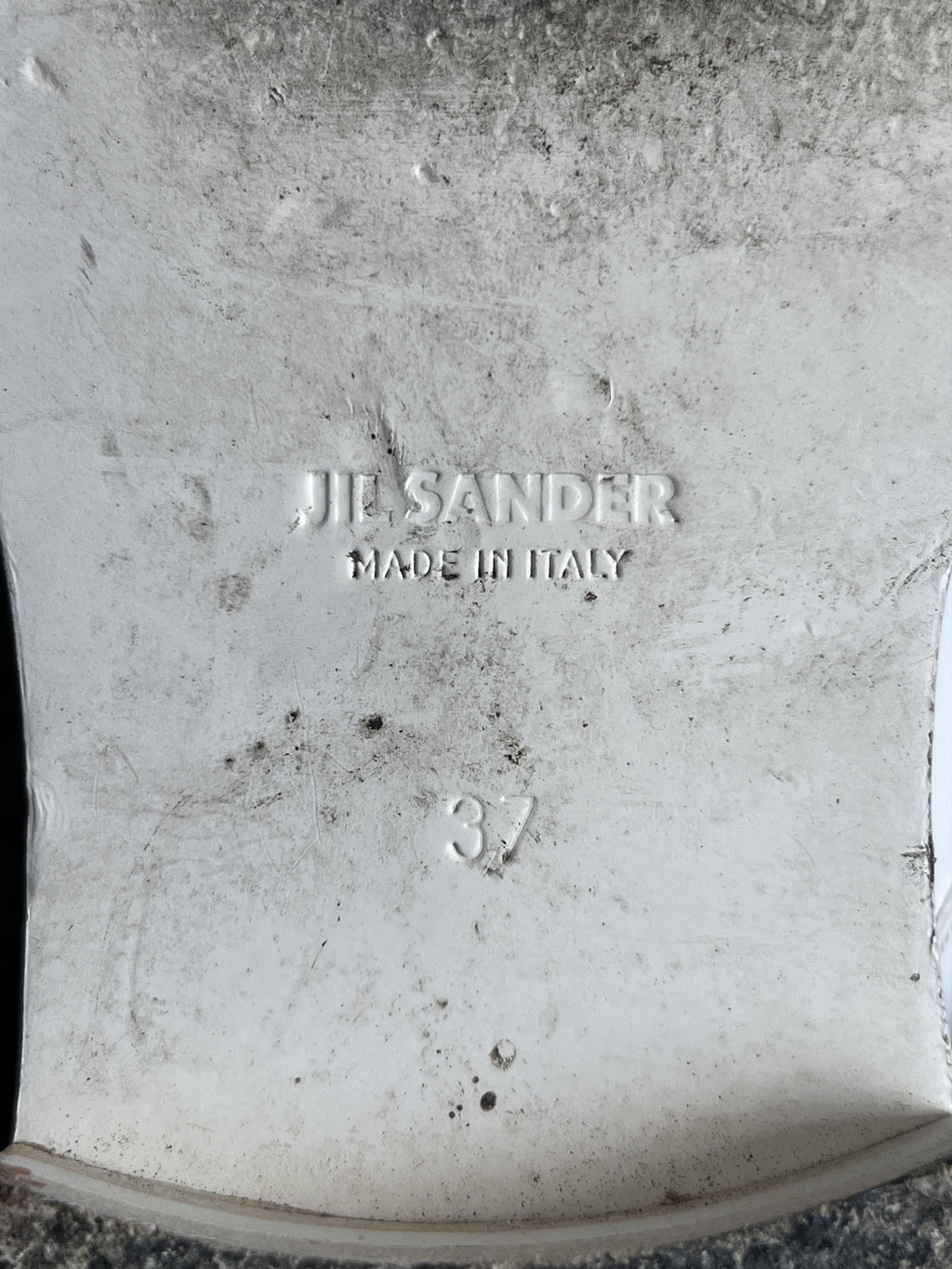 Jil Sander White Leather Concealed Lace Derby EU37