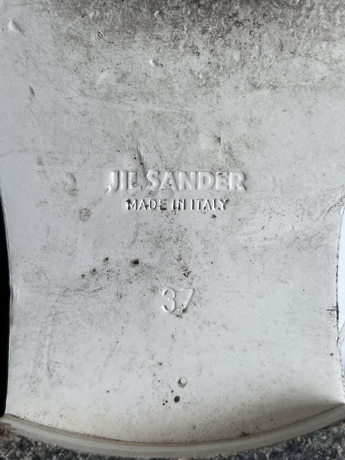 Jil Sander White Leather Concealed Lace Derby EU37