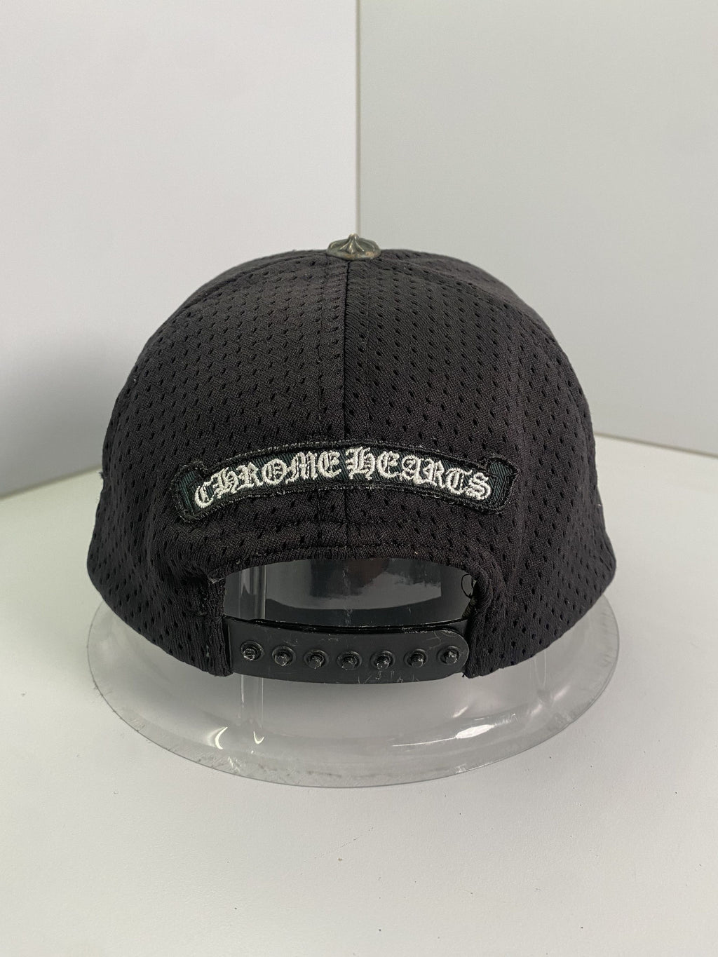 Chrome Hearts Horseshoe Logo Black Mesh Baseball Cap