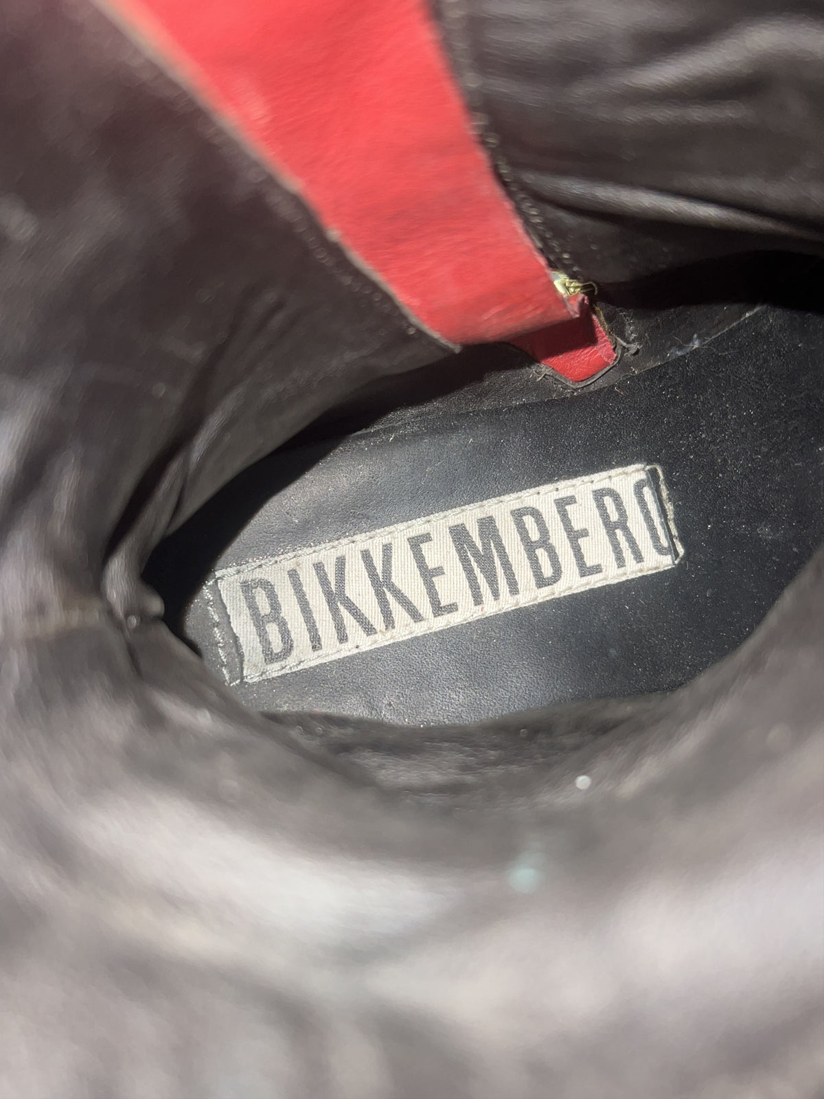 Dirk Bikkembergs 3 Strap Leather Biker Boots Black