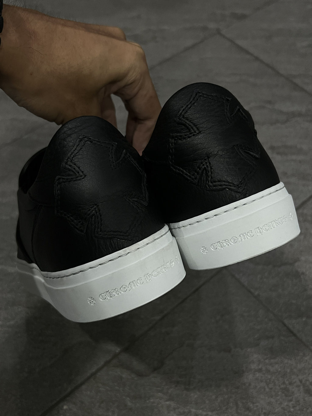 Chrome Hearts Dagger Slip On Sneakers Black 41