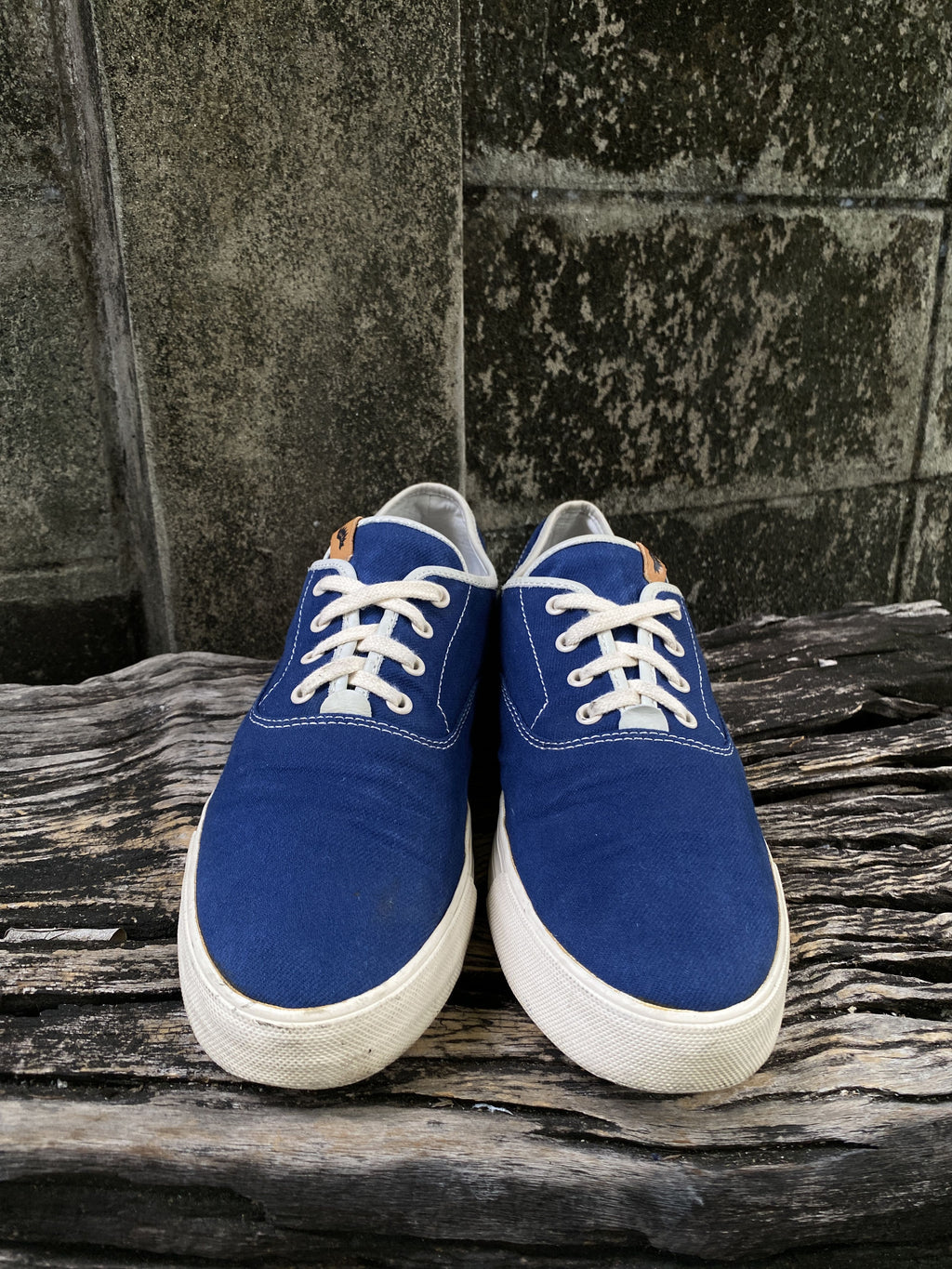 visvim Blue Canvas Low-Top Sneakers US 9.5