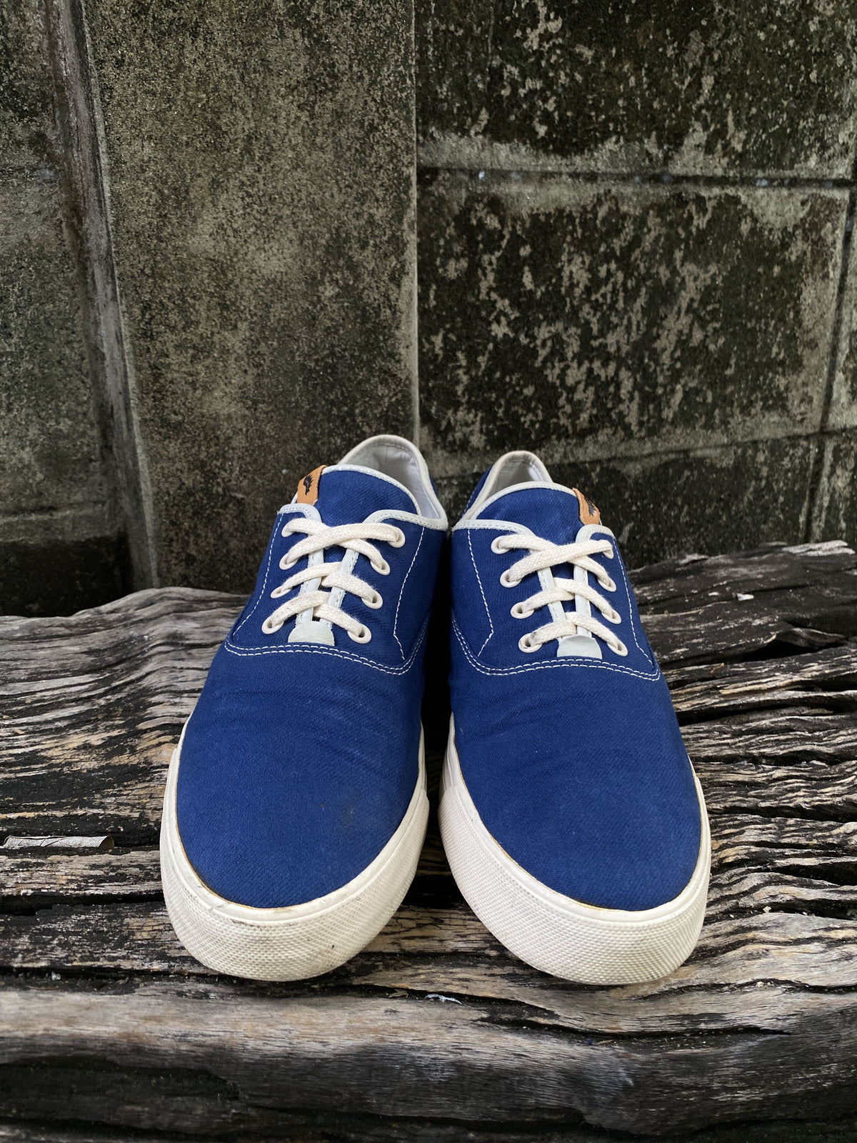 visvim Blue Canvas Low-Top Sneakers US 9.5