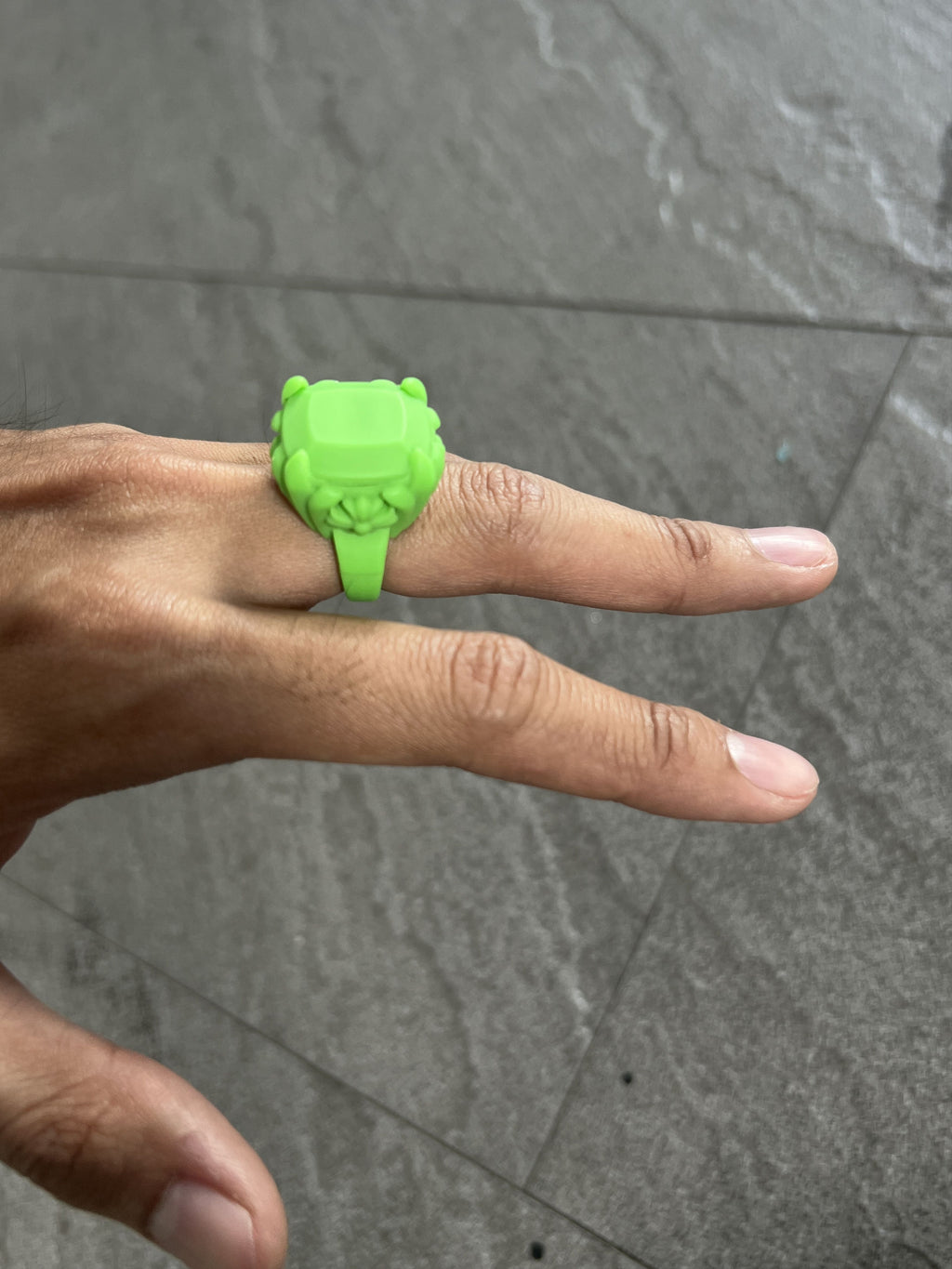 Chrome Hearts Green Signet Cross Ring 2022 Sz 7.5