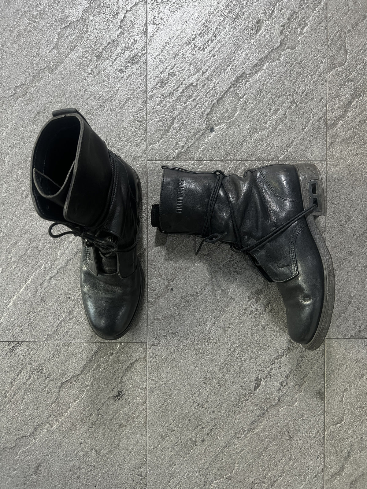 Dirk Bikkembergs Leather Combat Boots Black EU41