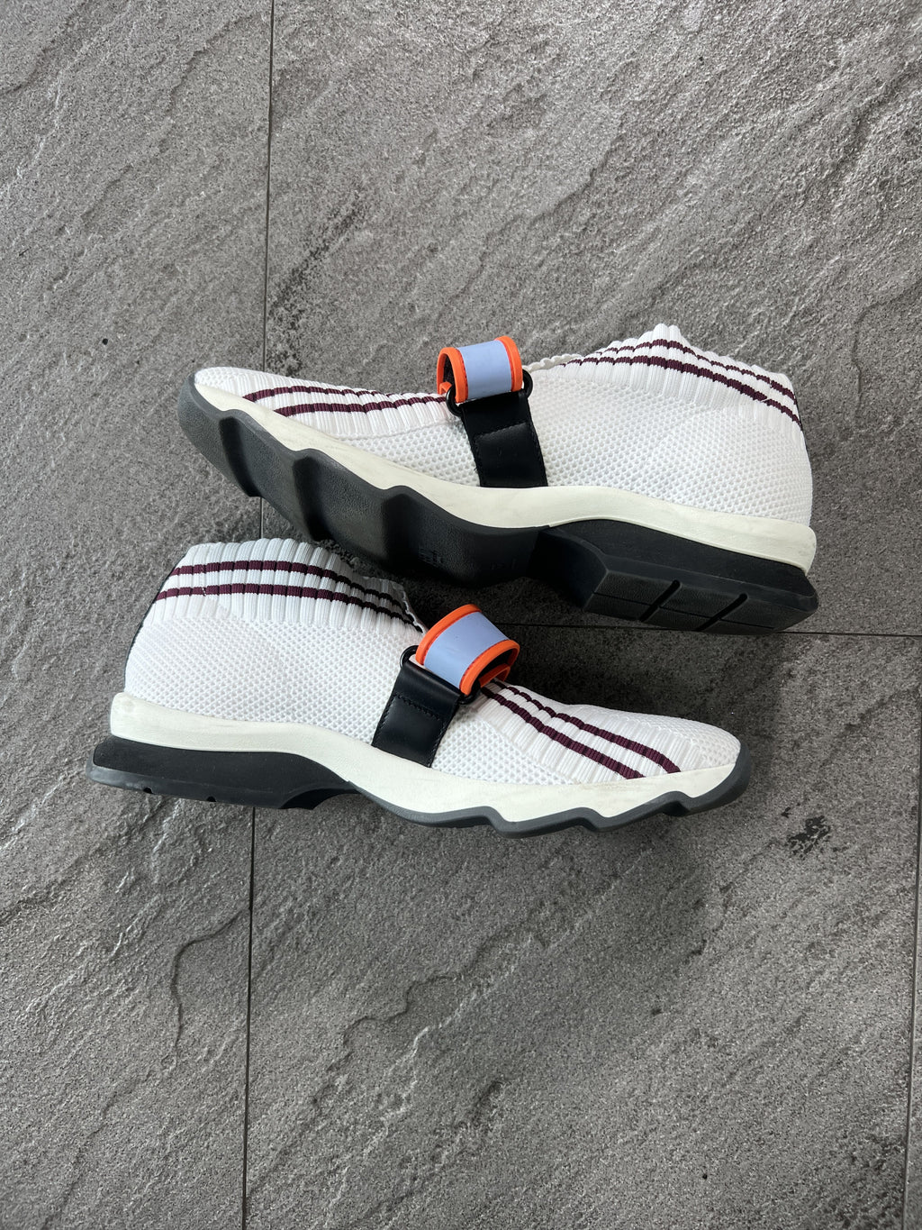 FENDI LOVE Strap Sock Sneakers White EU38