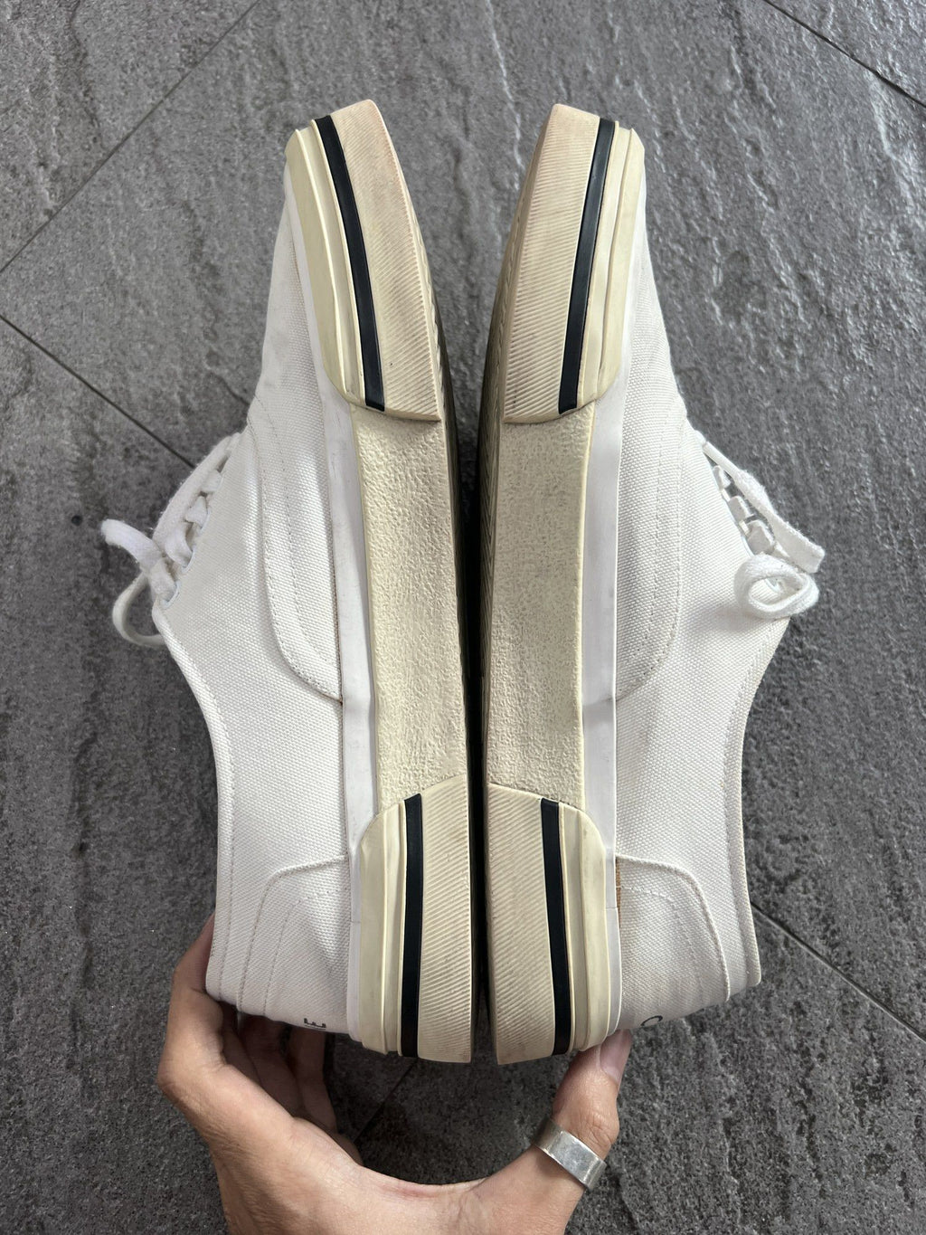 Celine Canvas Low Top Sneakers White EU 41