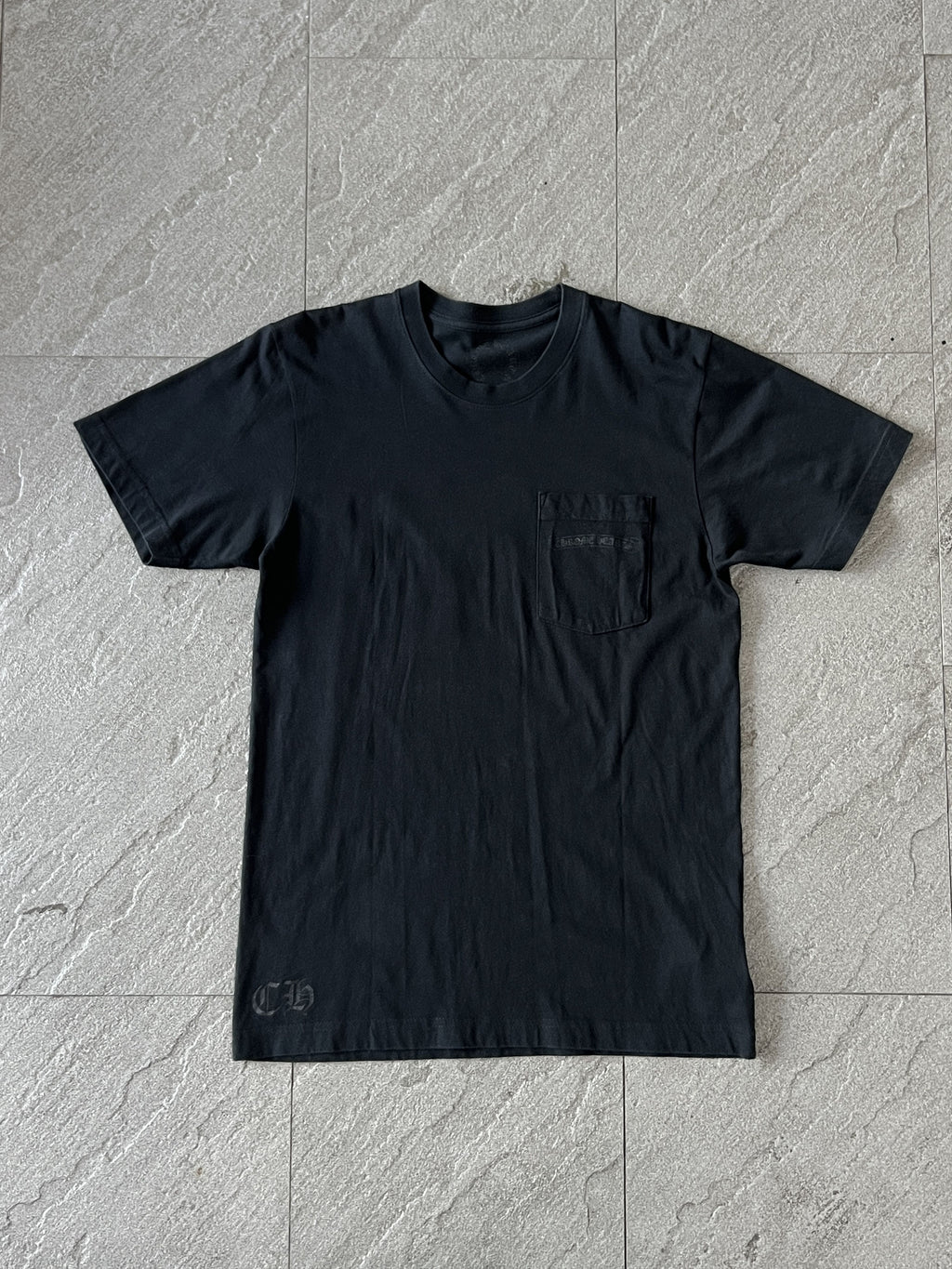 Chrome Hearts Orange Cross Pocket Tee Black Medium