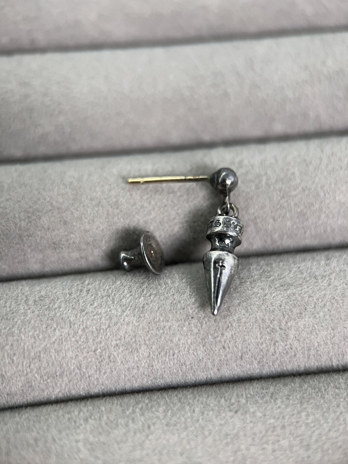 Chrome Hearts Spike Dangle Stud Earring 925 Silver
