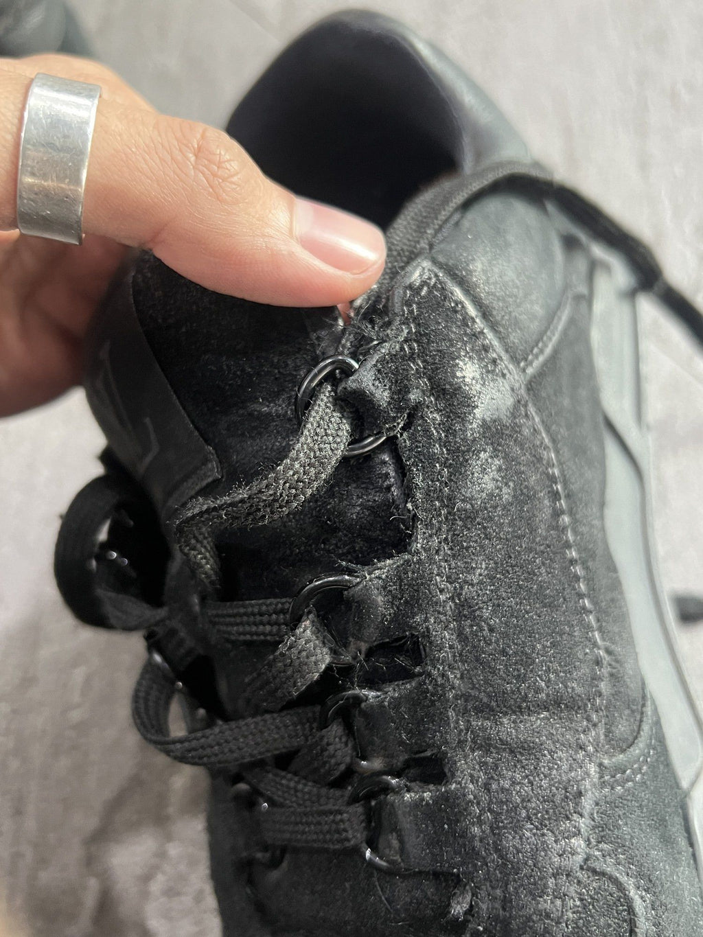Louis Vuitton LV Trainer Black Suede UK 6.5