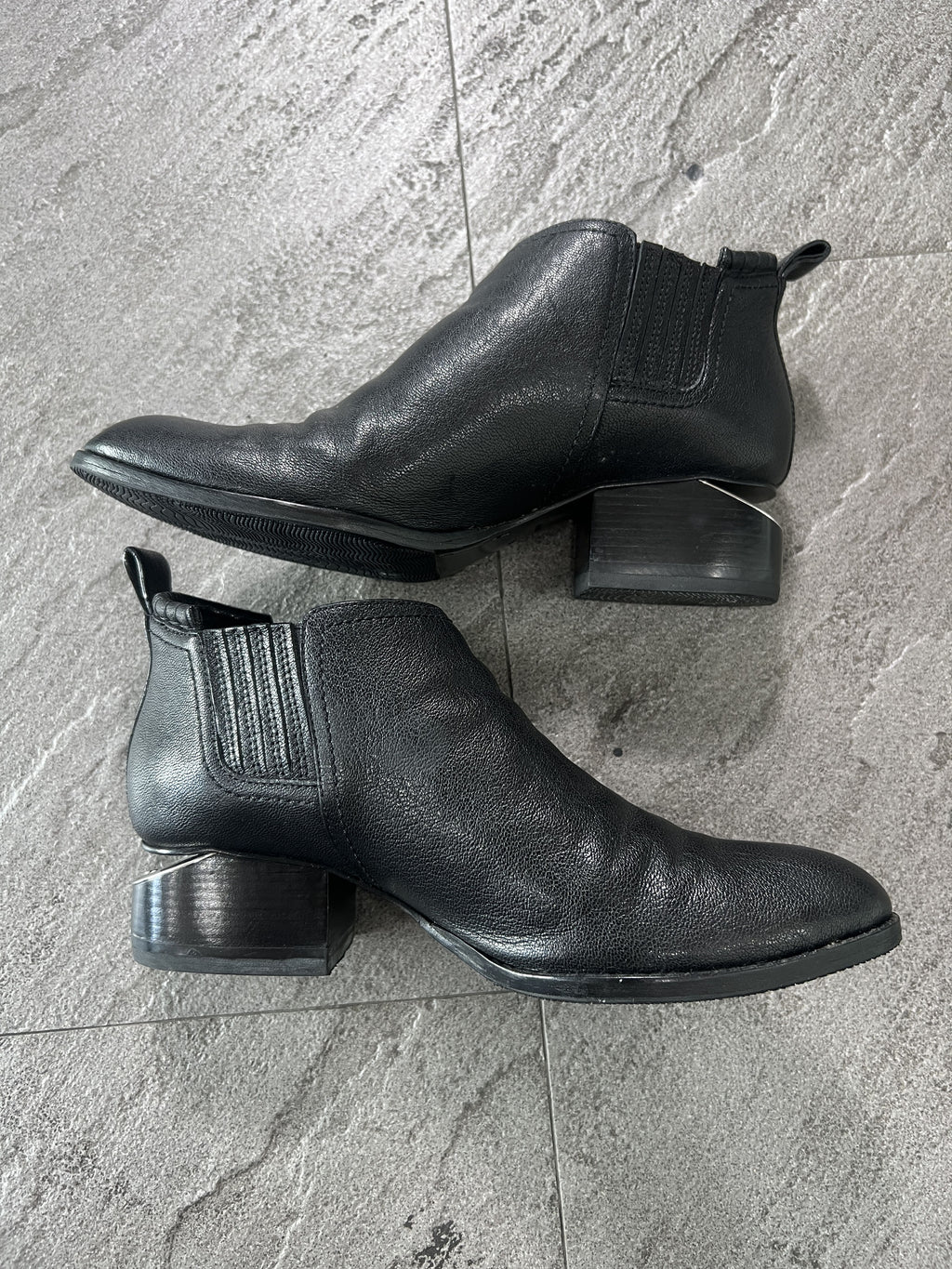 Alexander Wang Leather Ankle Boots Vibram Sole EU40