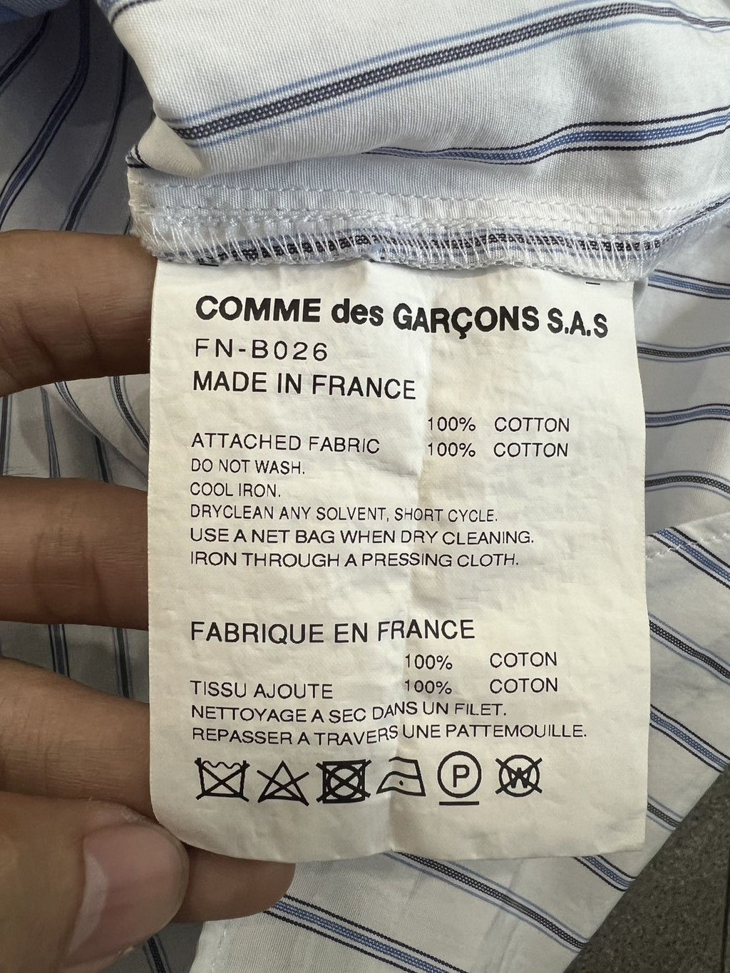 Comme des Garçons "LIVE FREE" shirt
