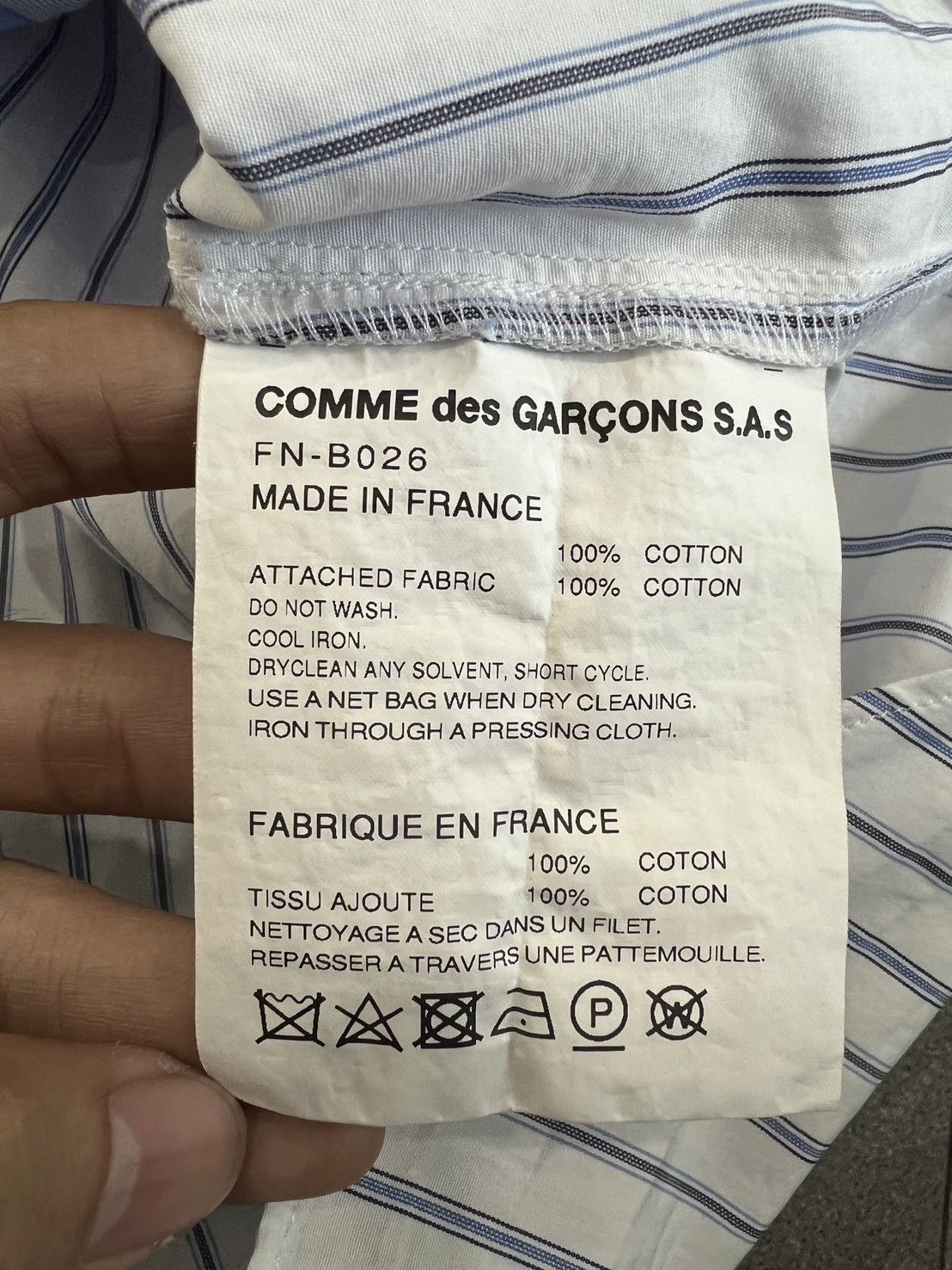 Comme des Garçons "LIVE FREE" shirt