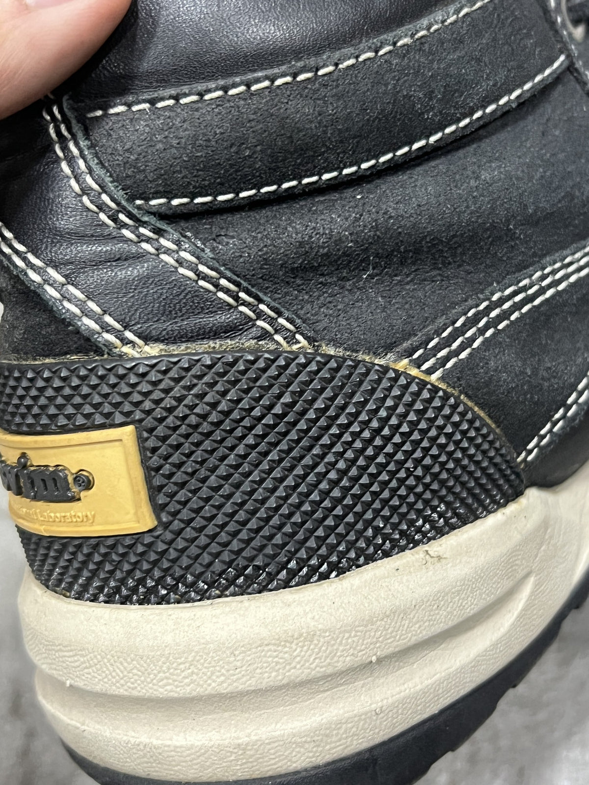 visvim Decoy Duck Mid Folk Black Leather US 9