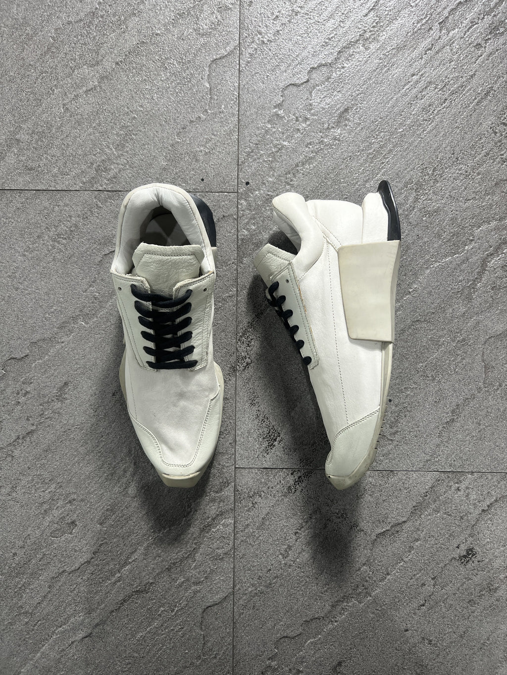 Rick Owens x Adidas Level Runner White Leather EU42