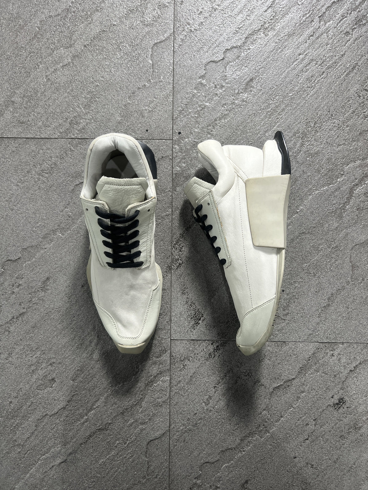 Rick Owens x Adidas Level Runner White Leather EU42
