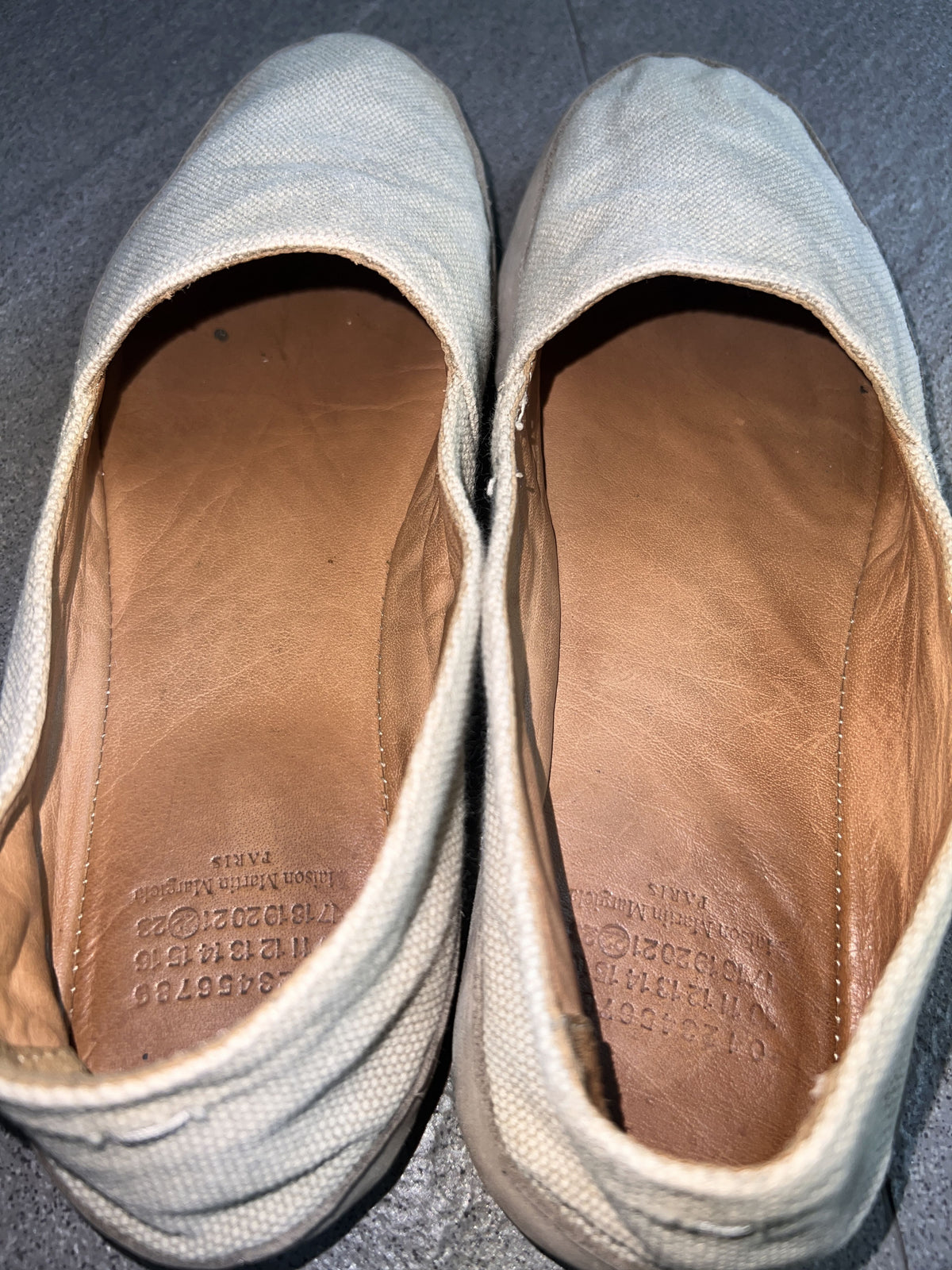 Maison Margiela Canvas Slip On Lug Sole Shoes 42