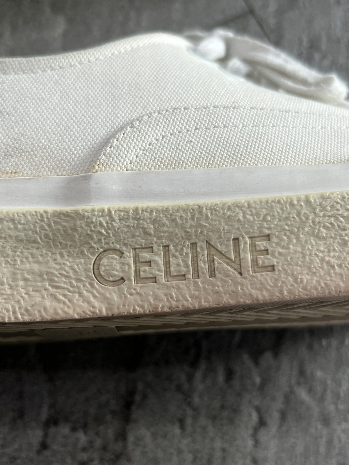 Celine Canvas Low Top Sneakers White EU 41