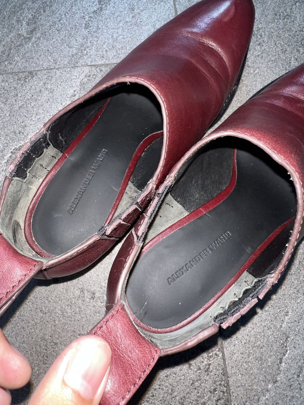 Alexander Wang Kori Oxblood Leather Boots 36.5