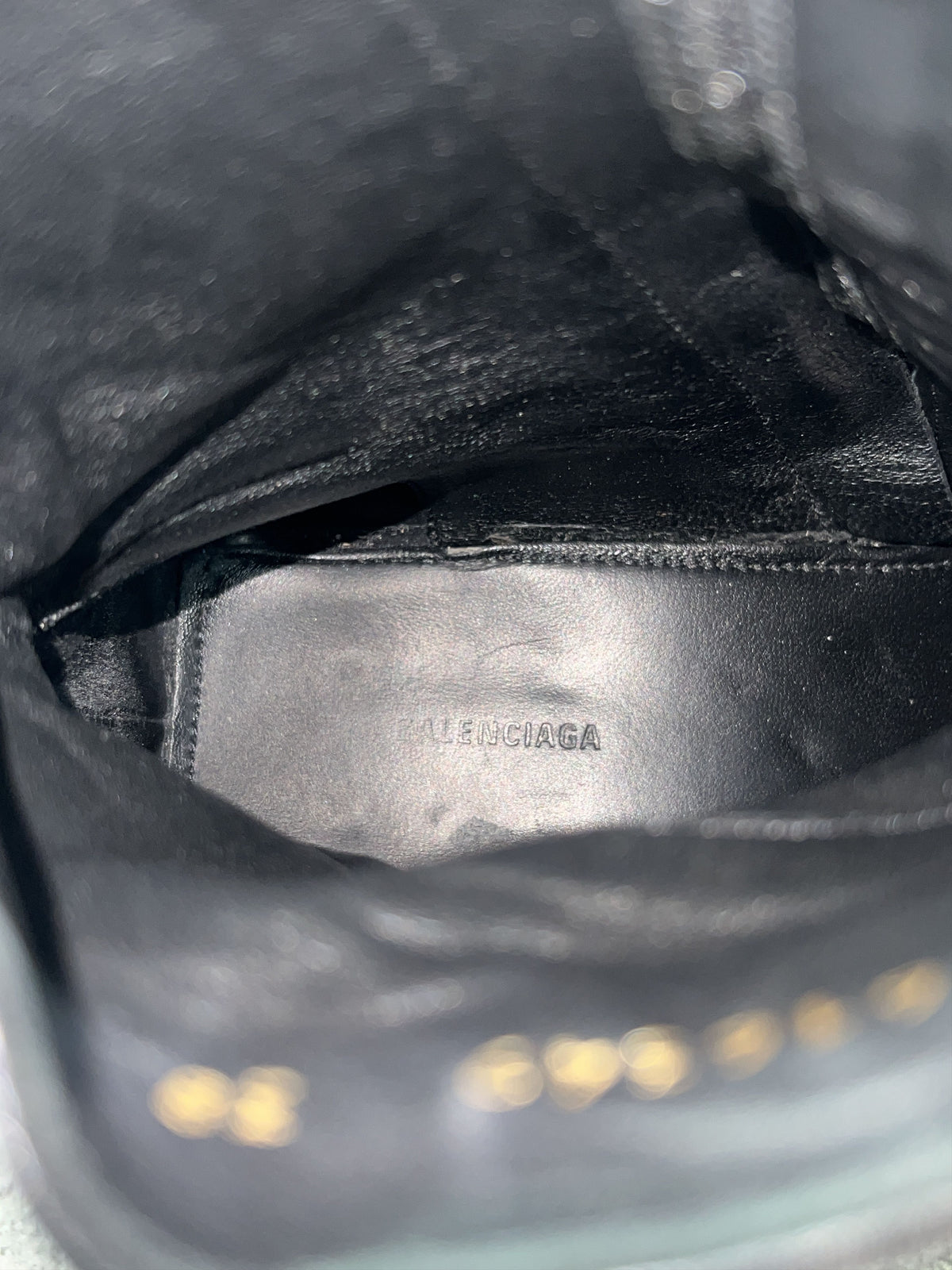 Balenciaga Square Toe Zip Leather Boots EU38 Italy