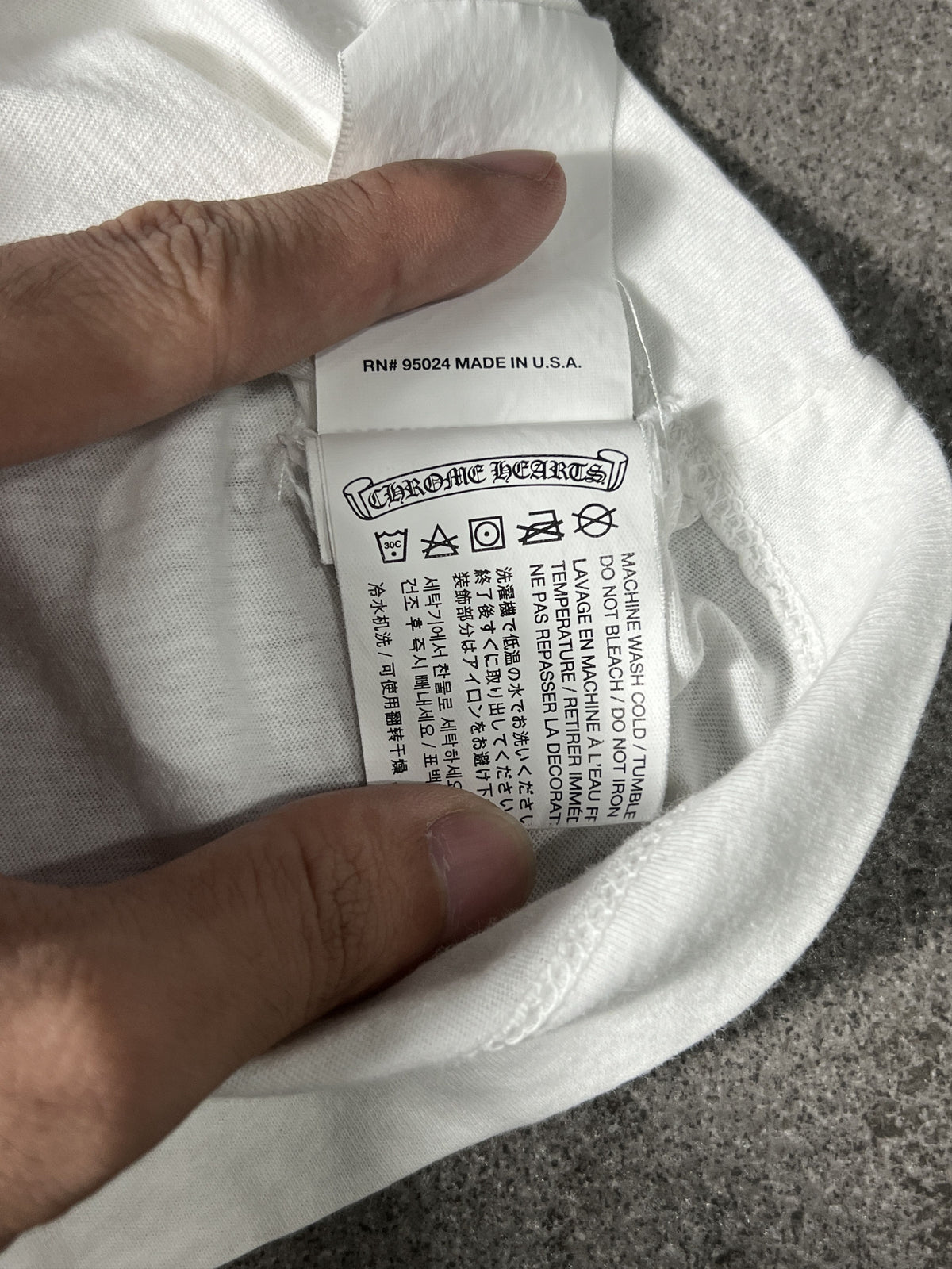 Chrome Hearts Small Logo Tee White Medium USA