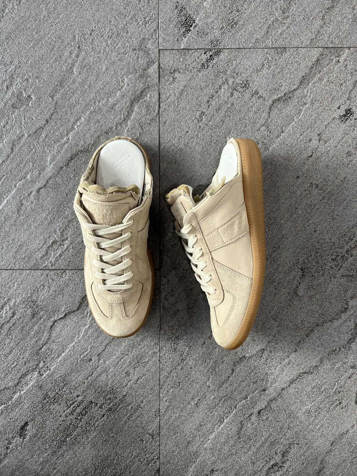 Maison Margiela GAT Replica Mules Low EU38 Suede Leather