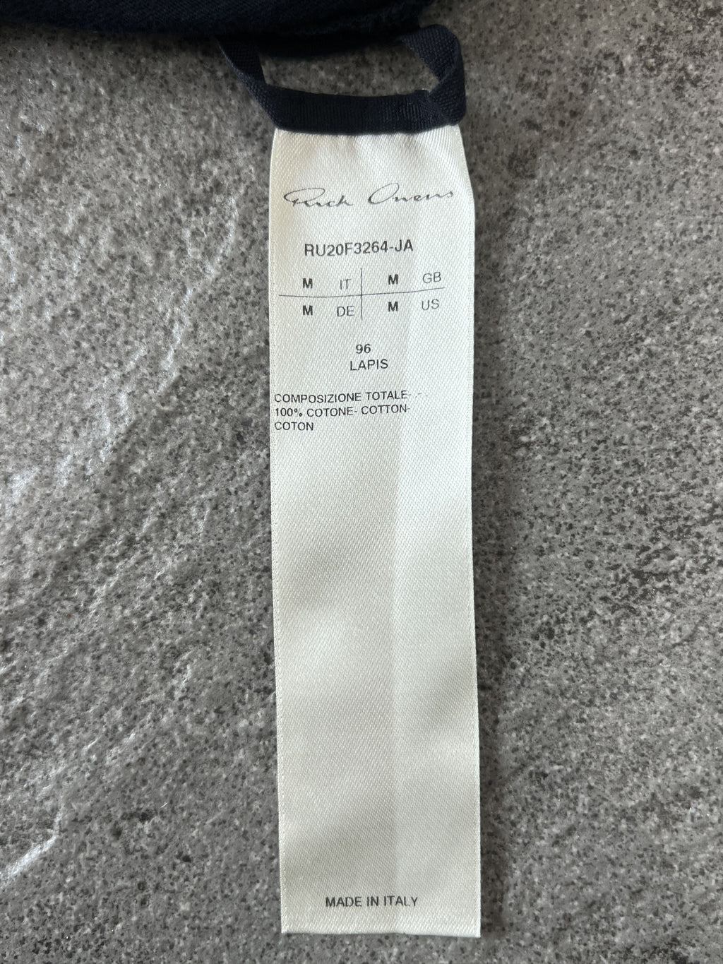 Rick Owens Lapis Blue Level Tee M