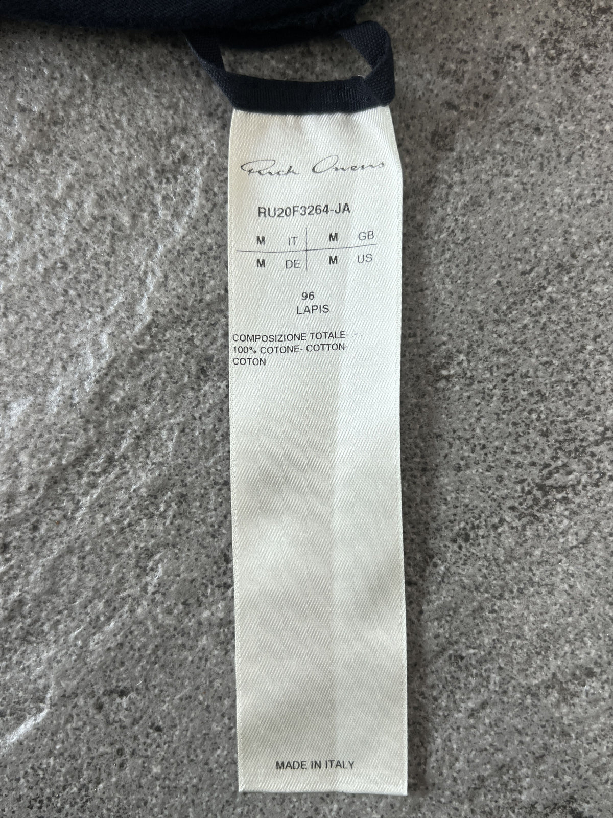 Rick Owens Lapis Blue Level Tee M