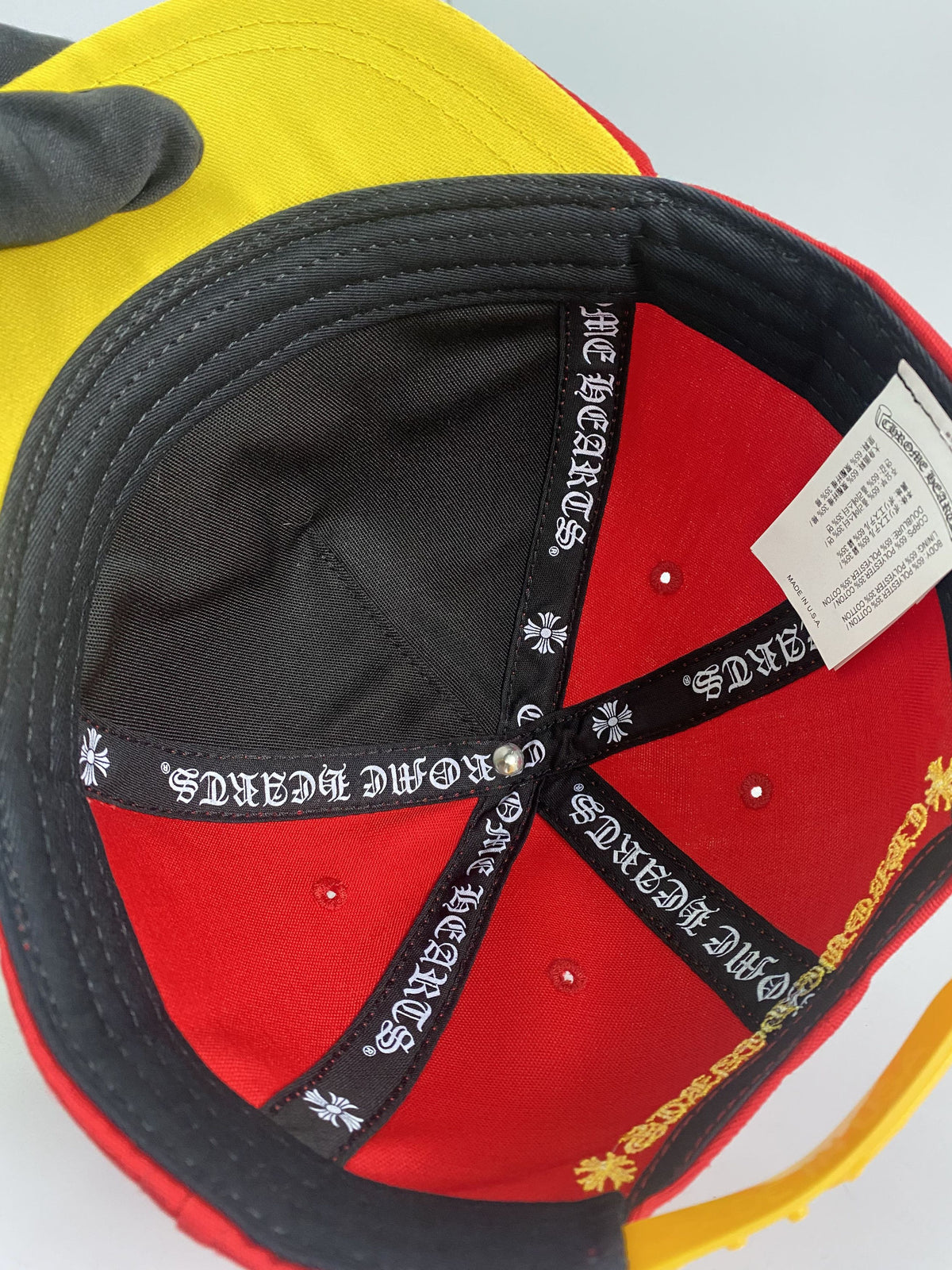 Chrome Hearts Red Gold CH Monogram Snapback Cap