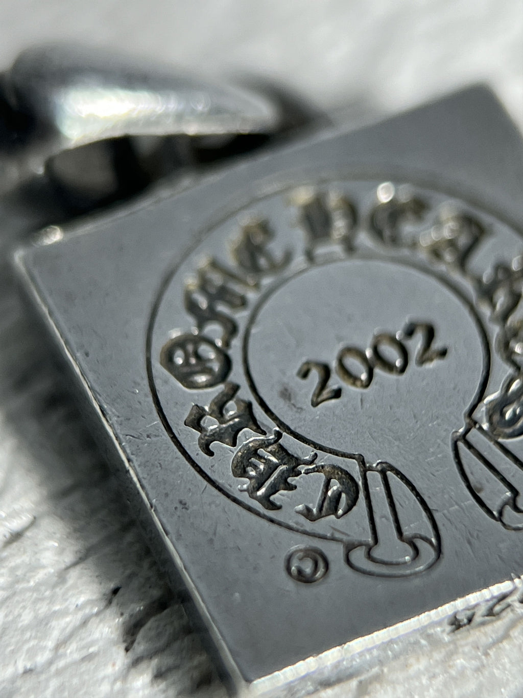 Chrome Hearts CH Square Pendant 2002 .925 Silver