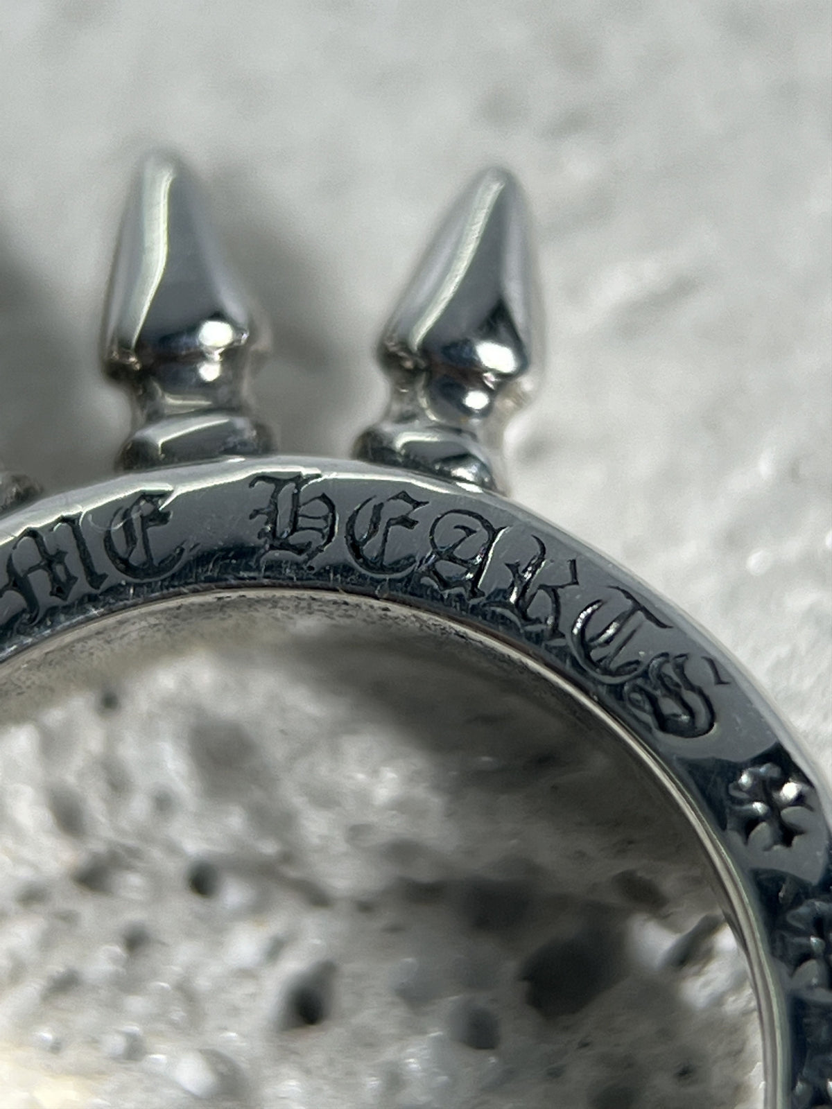 Chrome Hearts Triple Spike Ring Sterling Silver