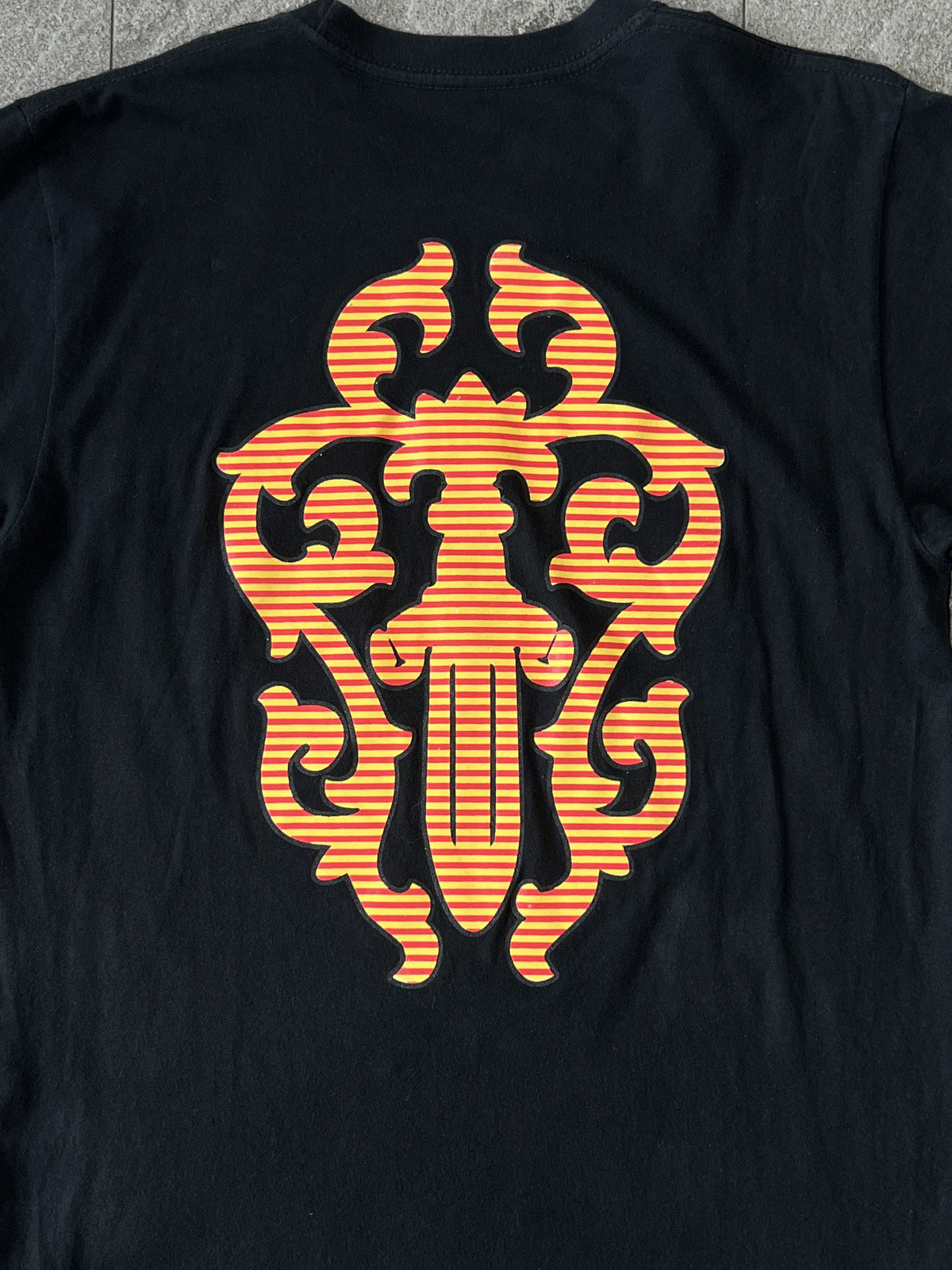 Chrome Hearts Orange Cross Pocket Tee Black Medium
