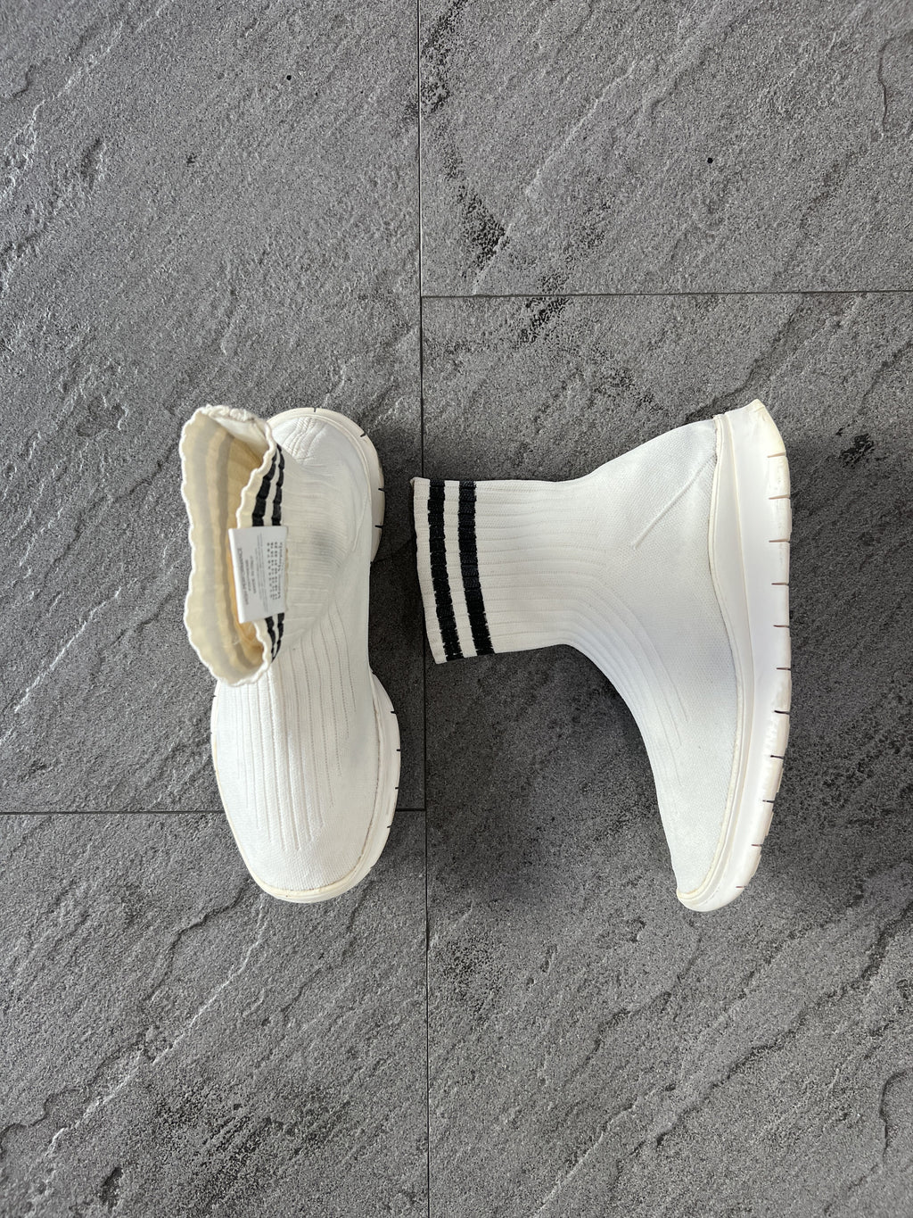 Maison Margiela Sock Sneakers Boots EU 40 White Knit Ankle