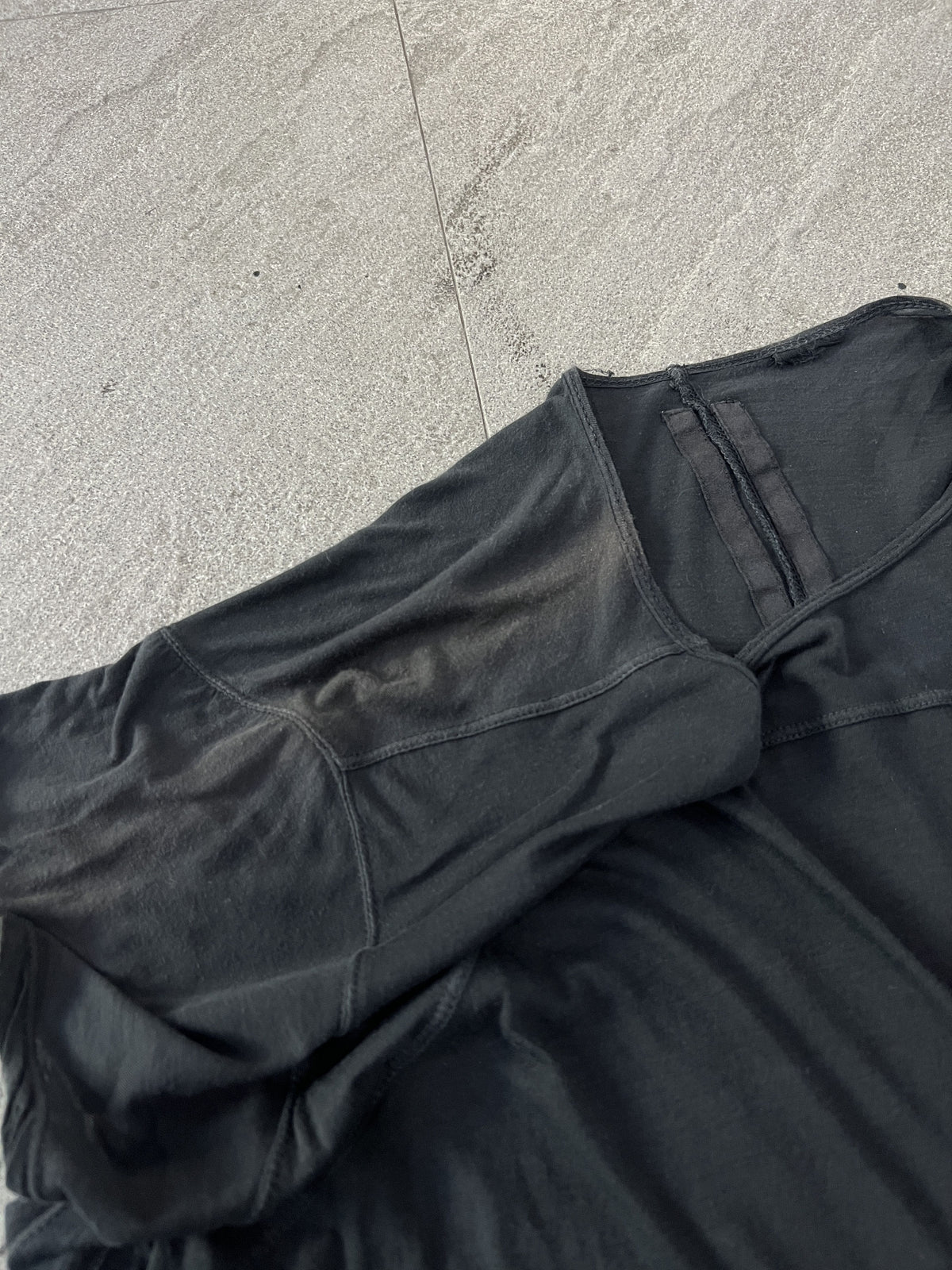 Rick Owens DRKSHDW Level Long Tee Black