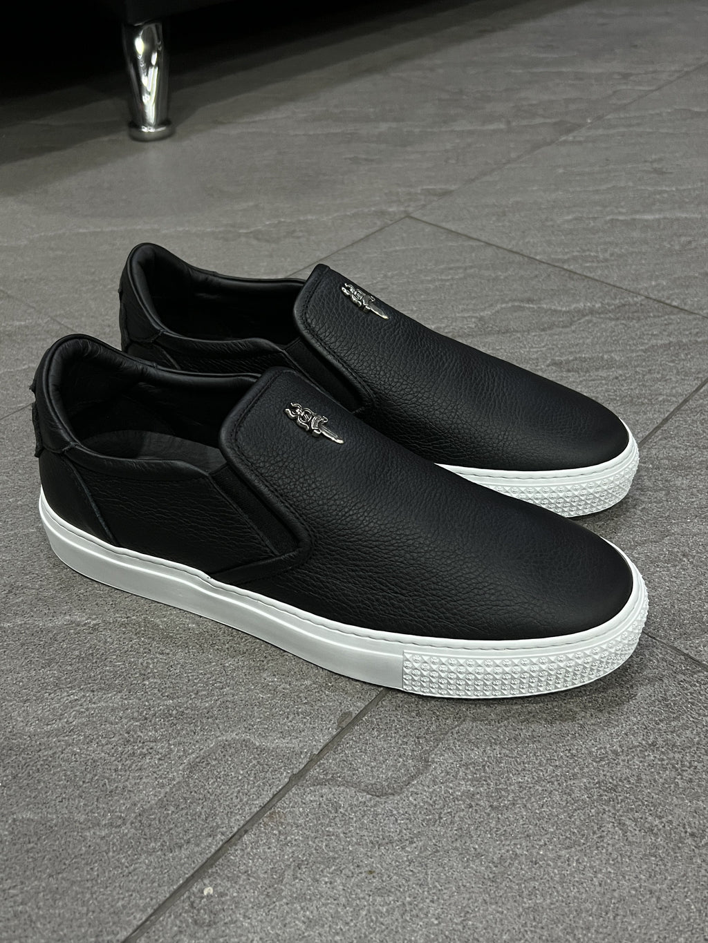 Chrome Hearts Dagger Slip On Sneakers Black 41