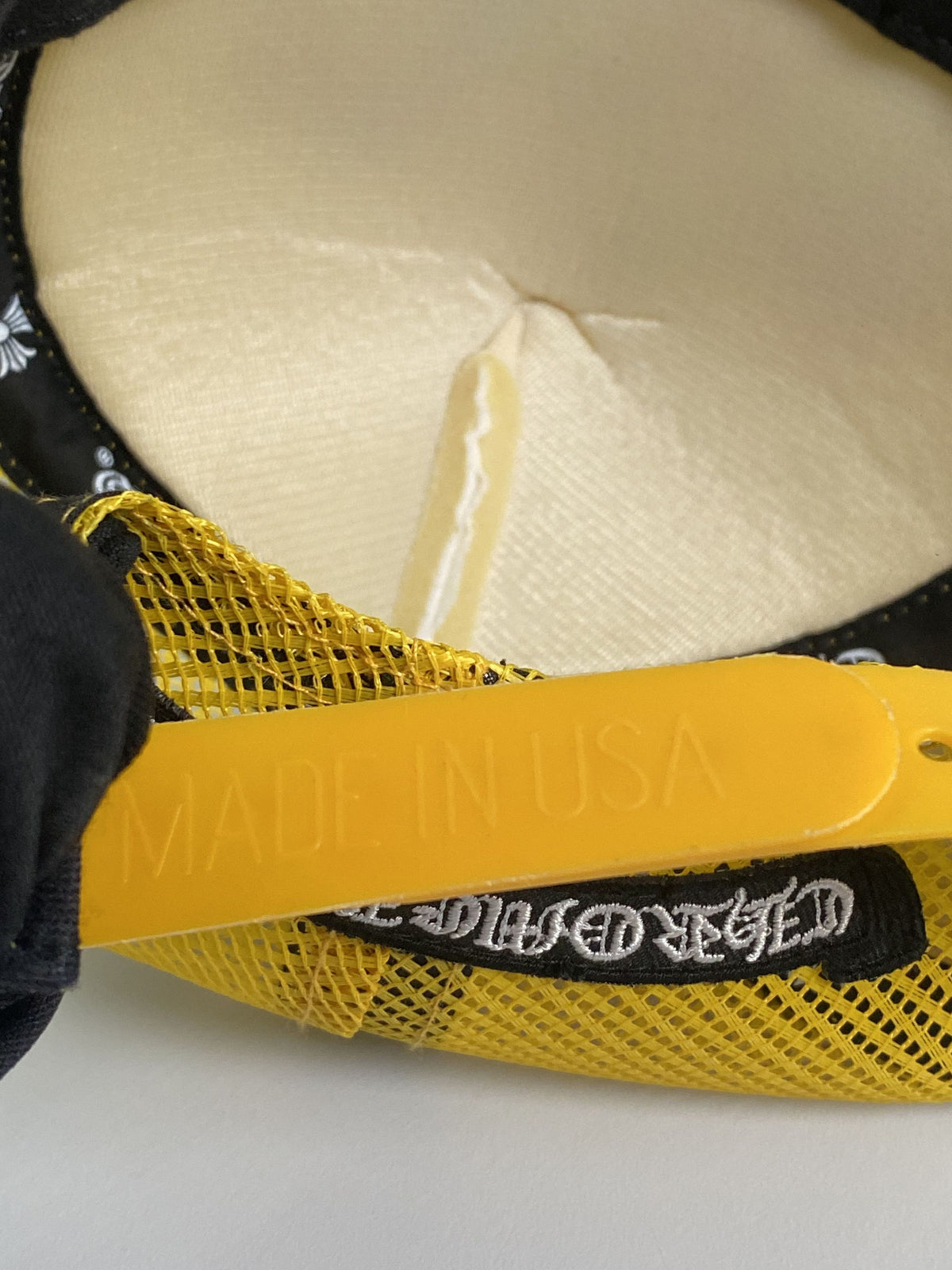 Chrome Hearts Yellow Multi Color Cross Trucker Hat