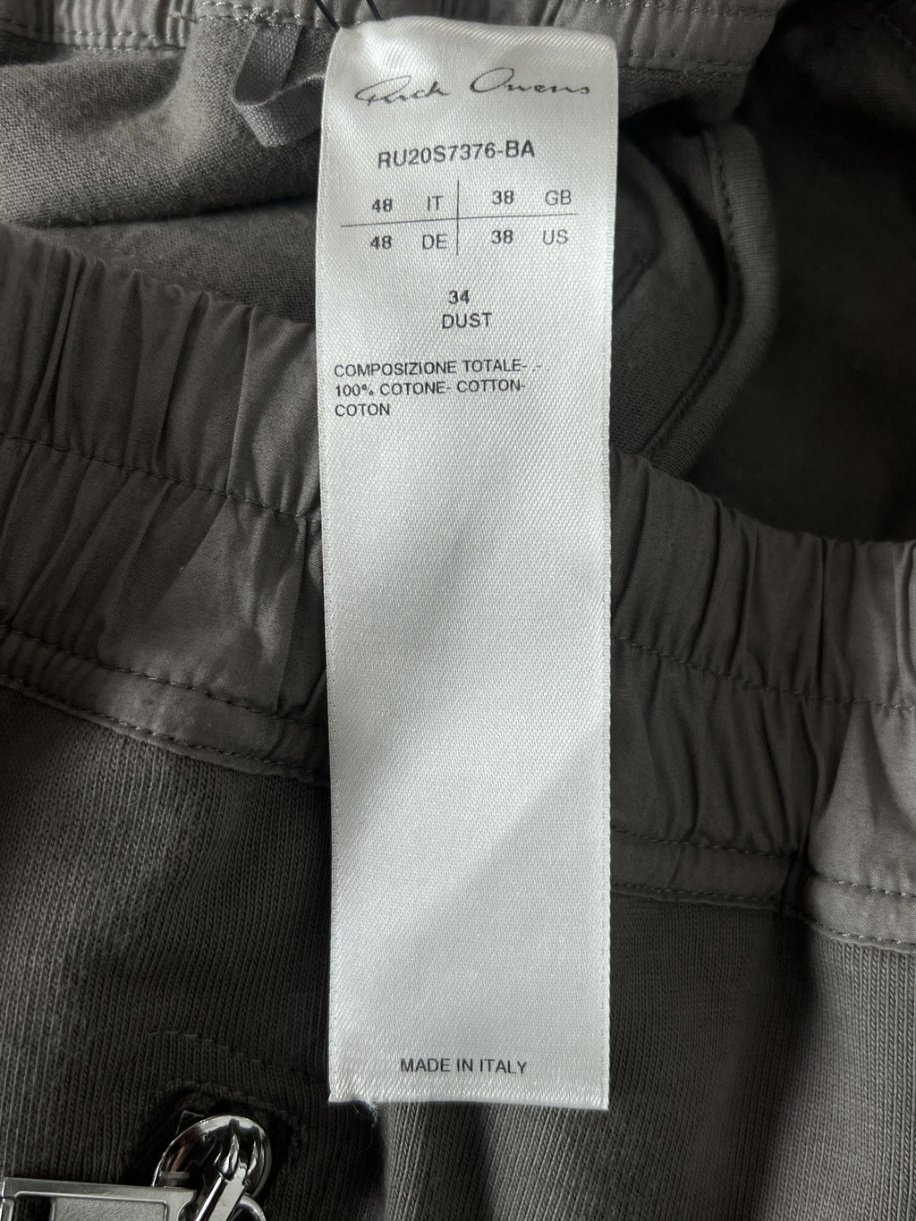 Rick Owens Sarouel Cropped Pants Dust Grey