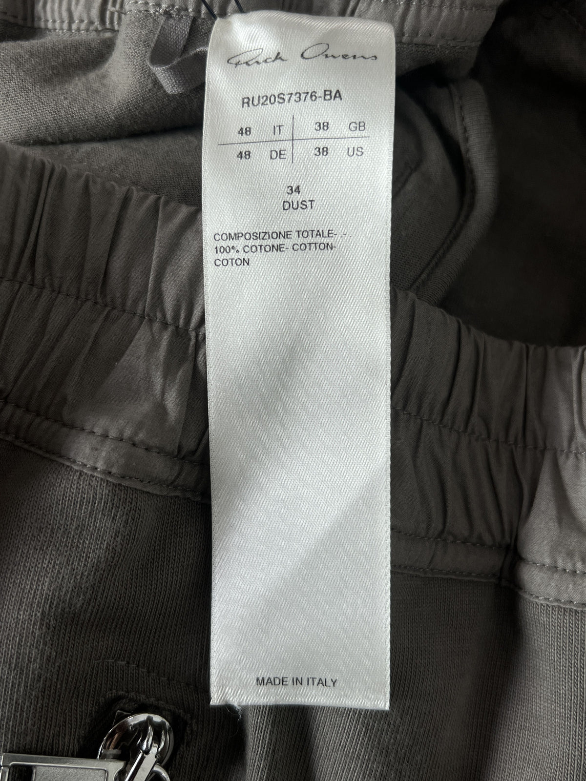 Rick Owens Sarouel Cropped Pants Dust Grey