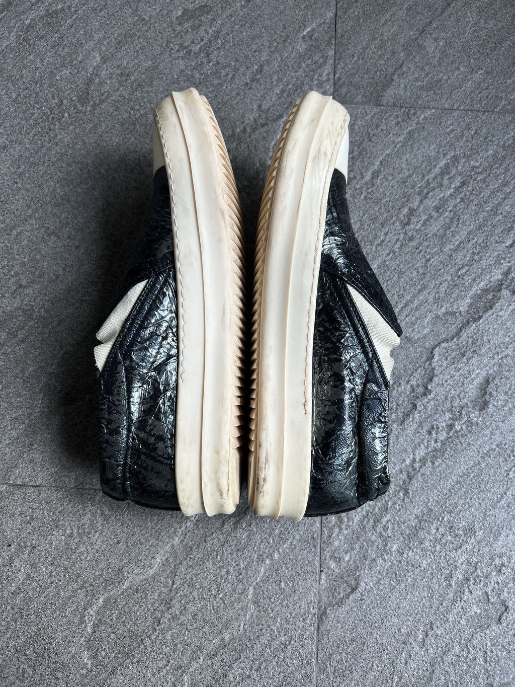 Rick Owens DRKSHDW Slip On Crackle Black EU39