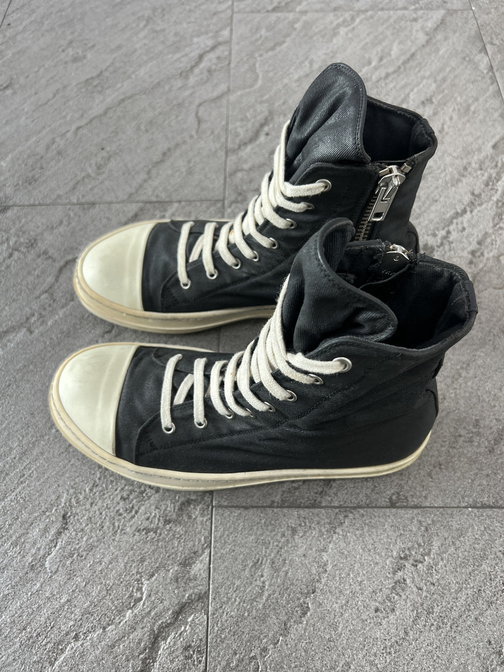 Rick Owens DRKSHDW Ramones black canvas