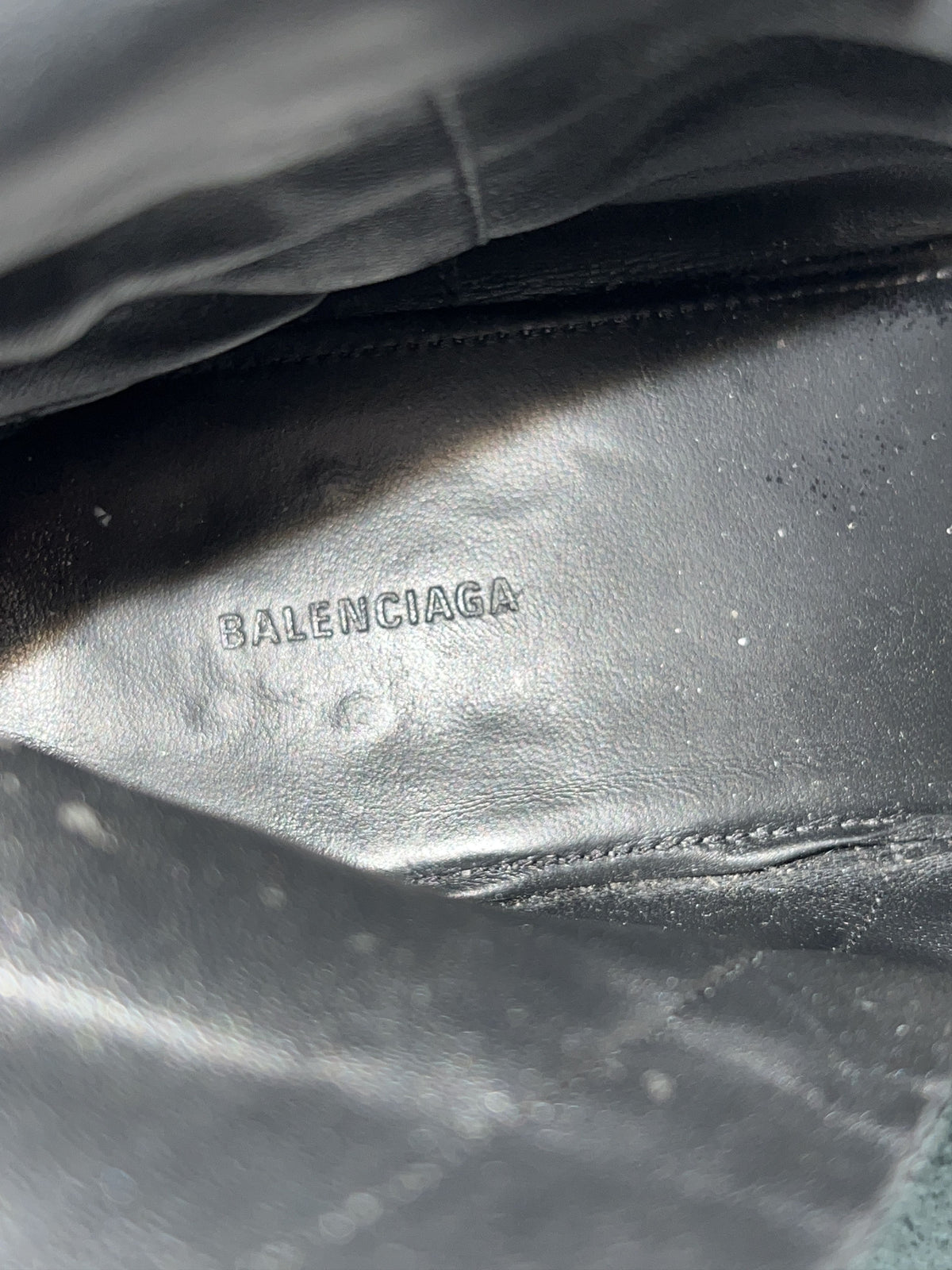 Balenciaga BB Heel Logo Leather Zip Ankle Boots 37.5