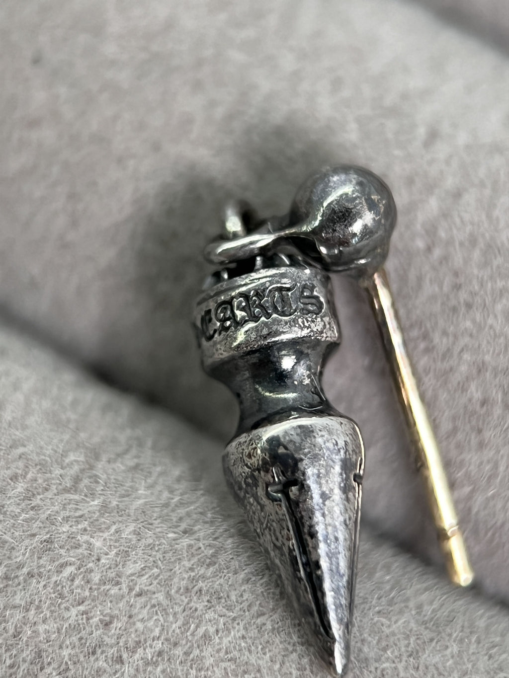 Chrome Hearts Spike Dangle Stud Earring 925 Silver