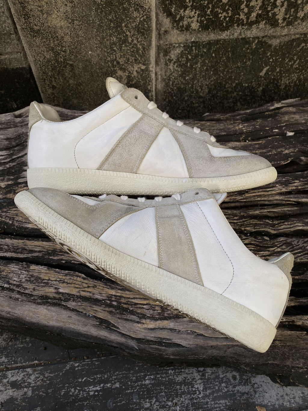 Maison Margiela Replica GAT White Leather Sneakers 39.5