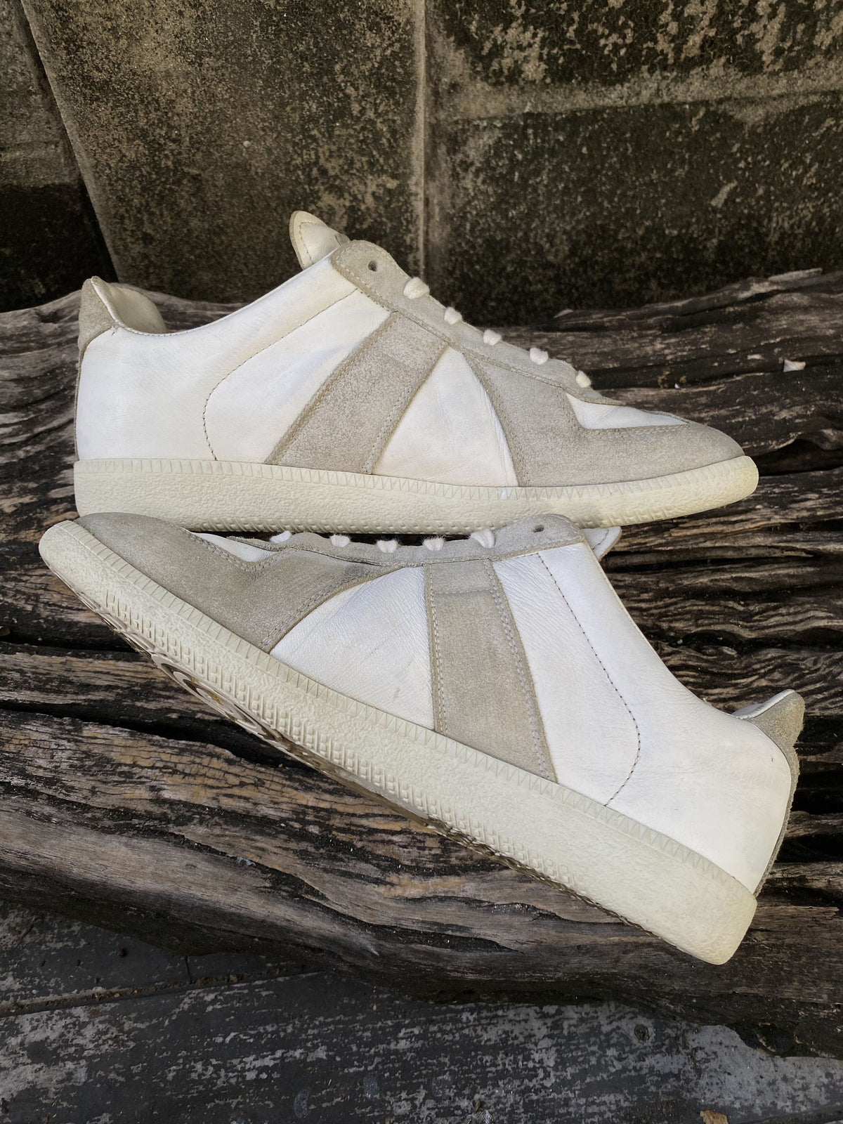 Maison Margiela Replica GAT White Leather Sneakers 39.5