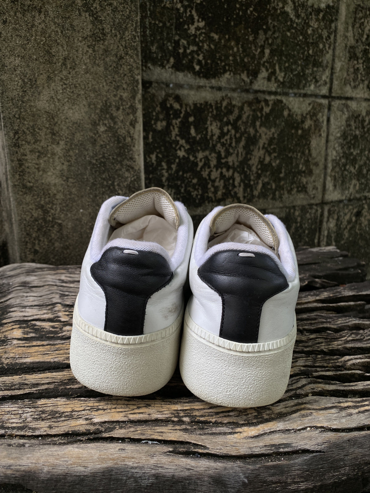 Maison Margiela White Leather Sneakers Size 41.5